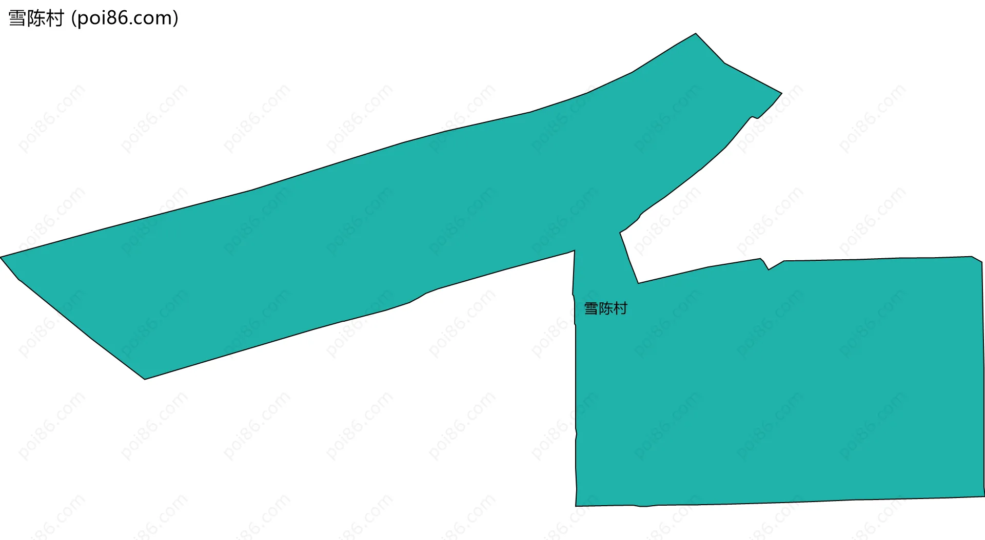 雪陈村边界地图