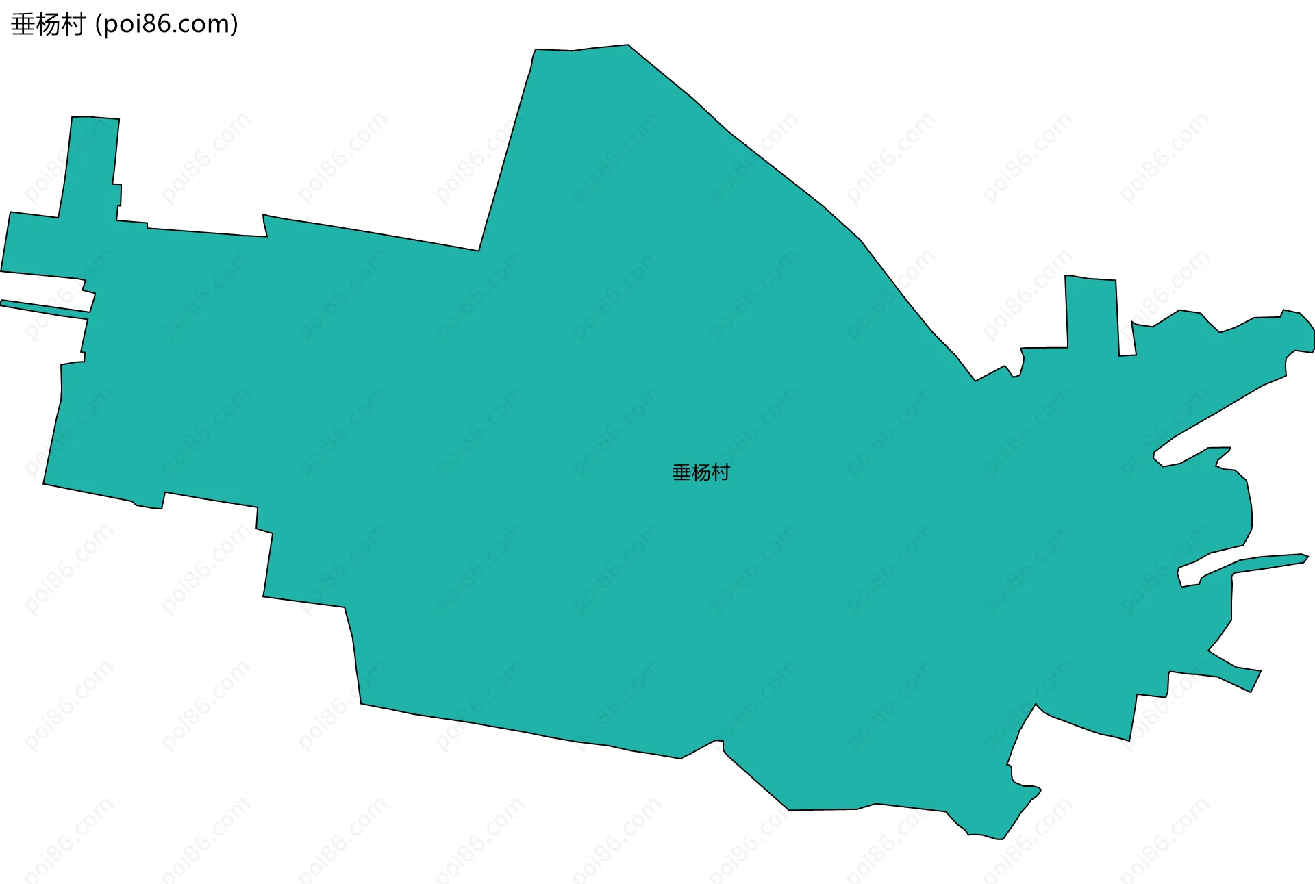 垂杨村边界地图