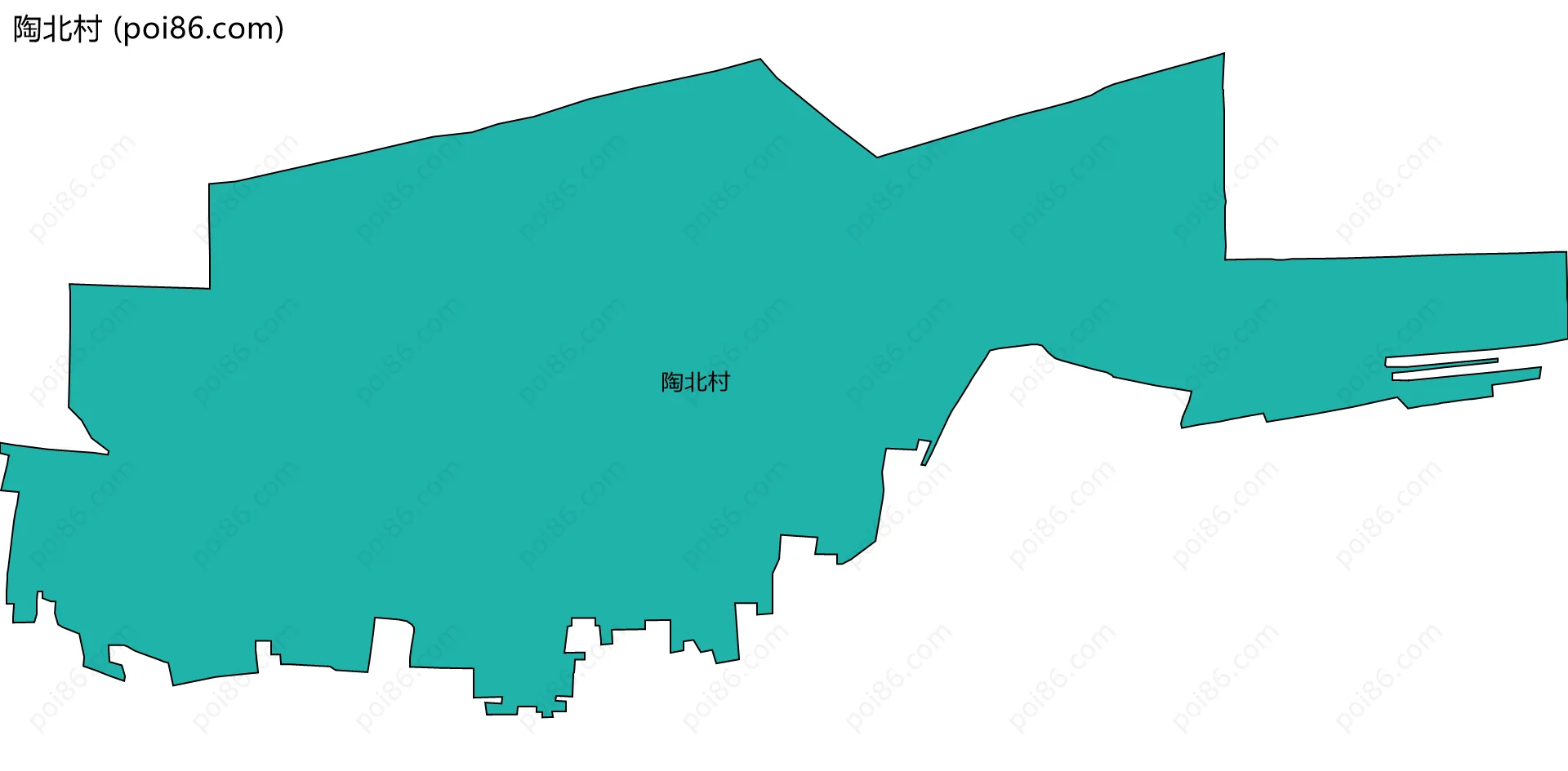 陶北村边界地图