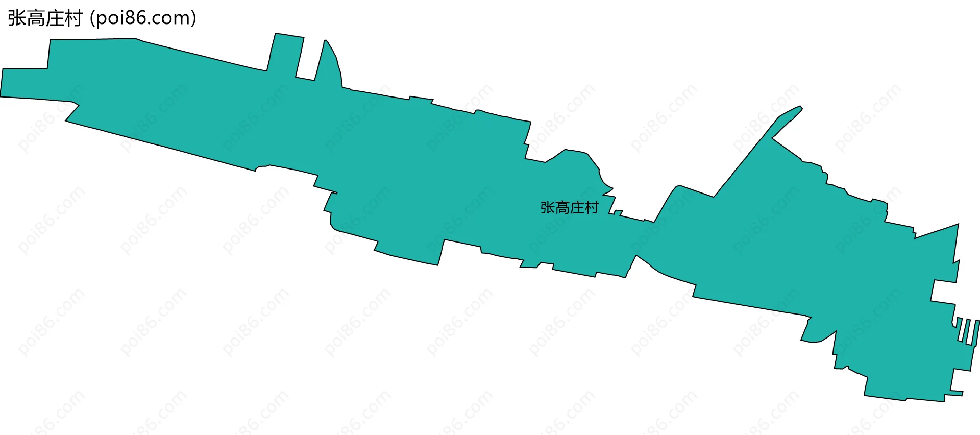 张高庄村边界地图