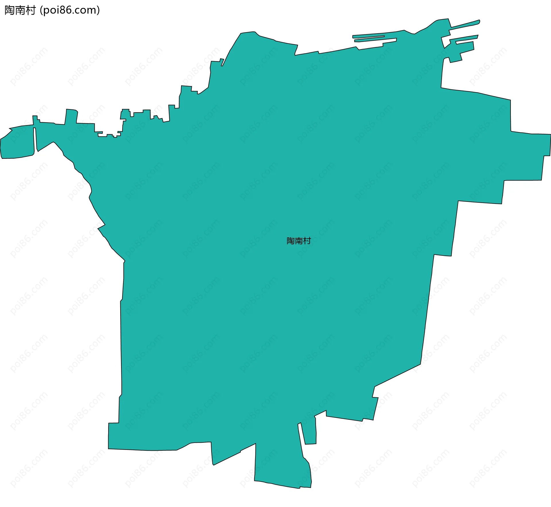 陶南村边界地图