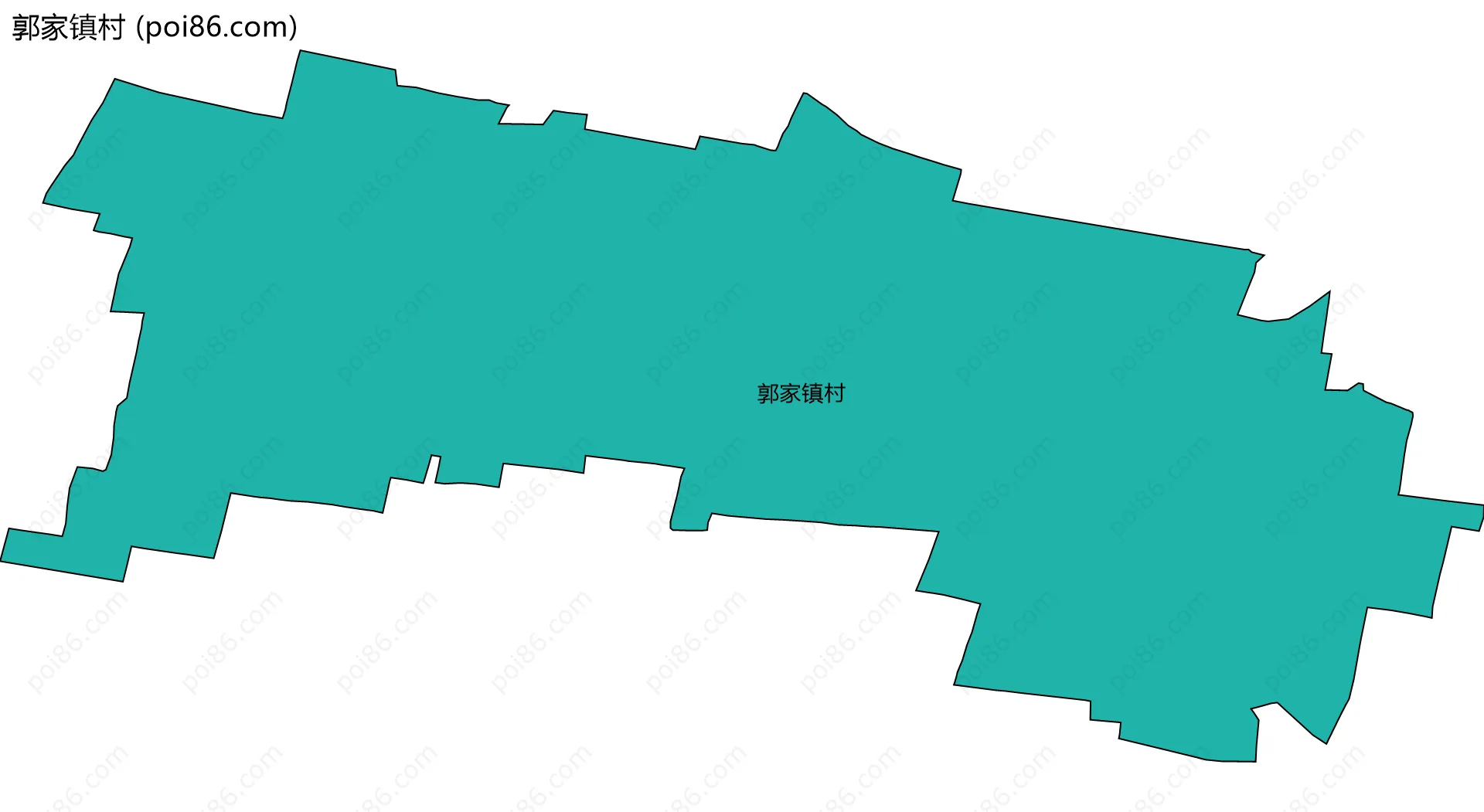 郭家镇村边界地图