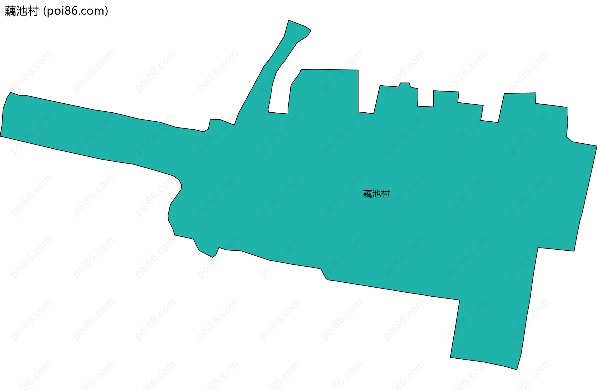 藕池村边界地图