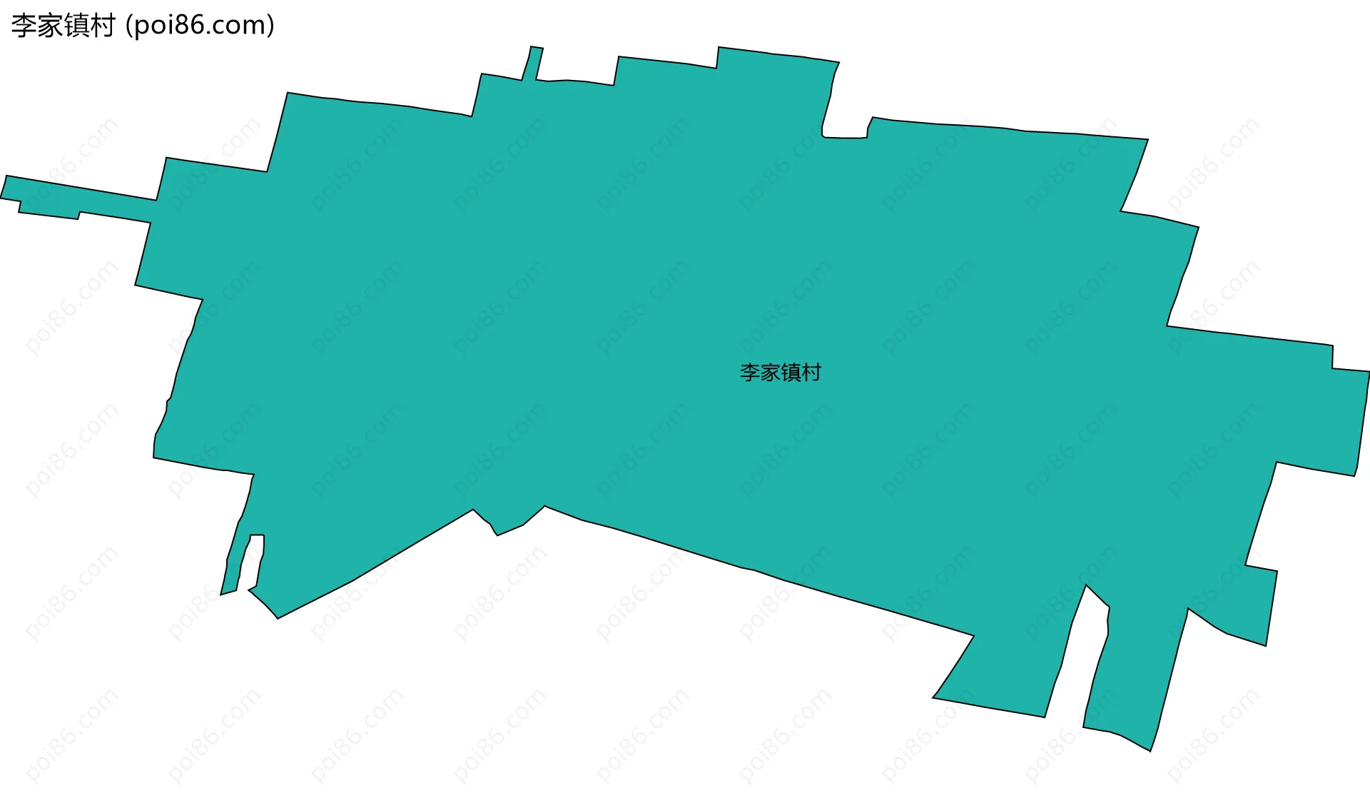 李家镇村边界地图