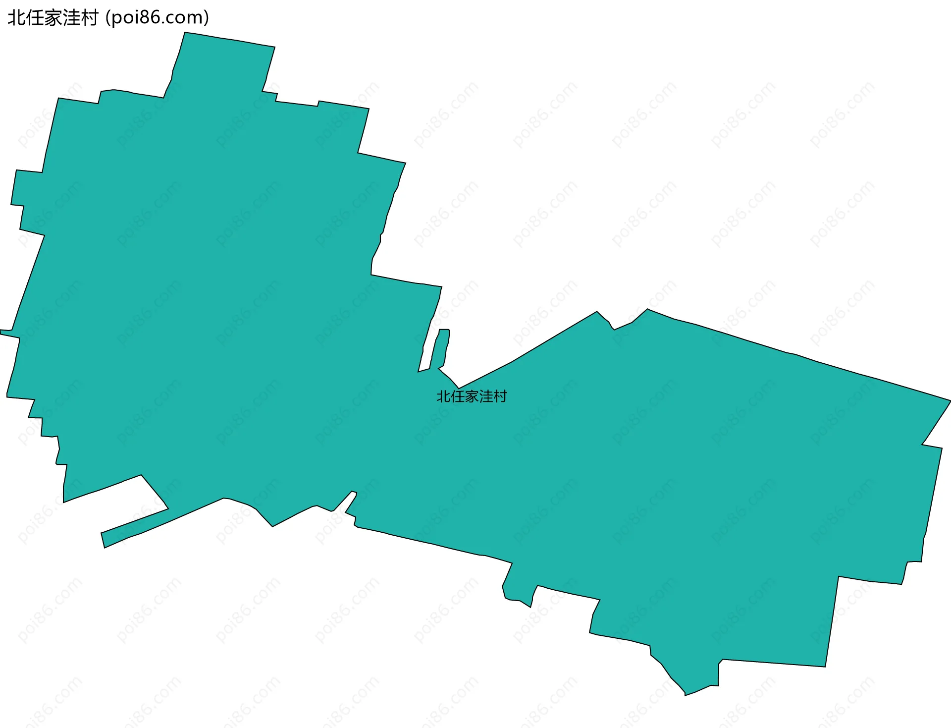 北任家洼村边界地图