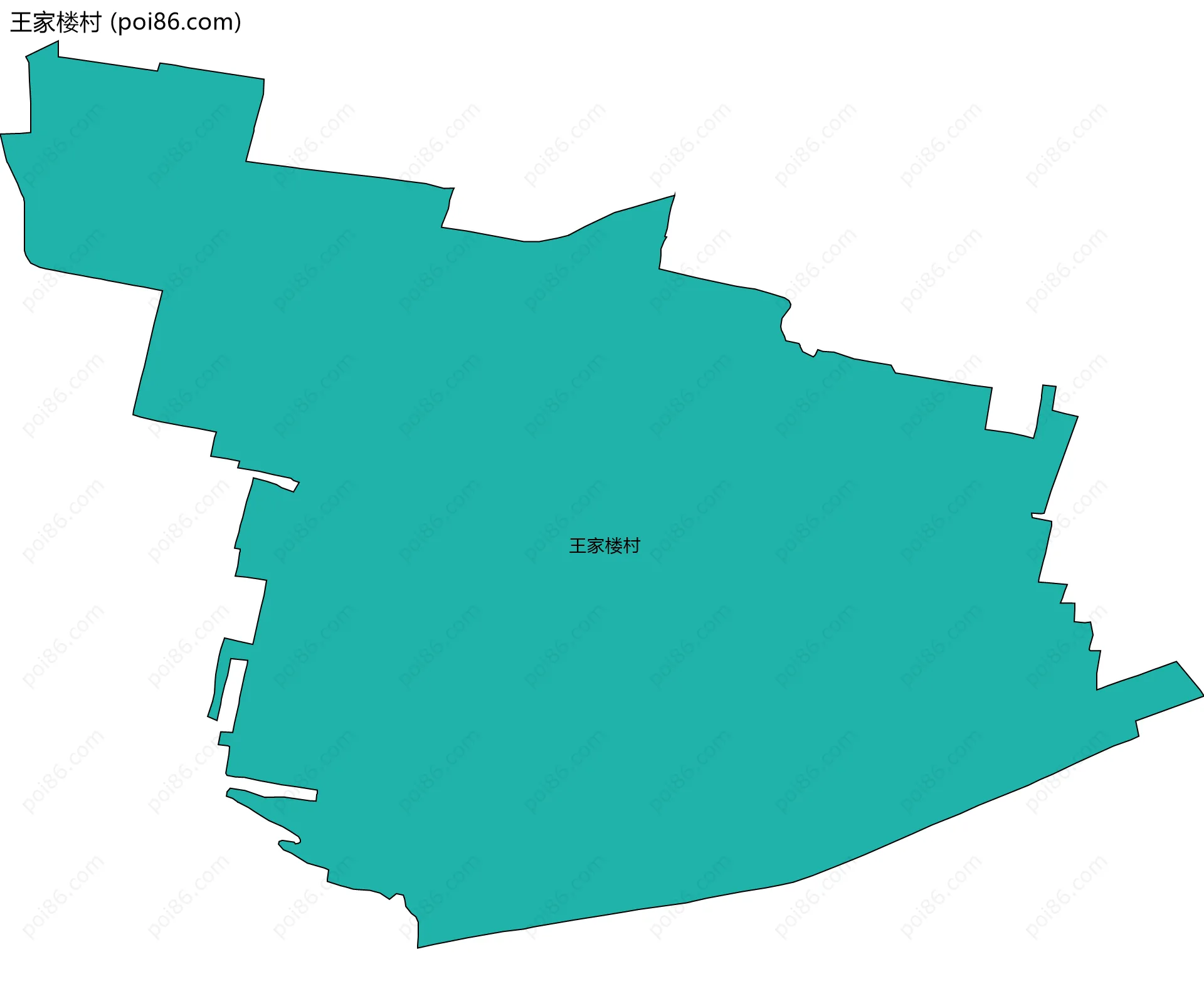 王家楼村边界地图