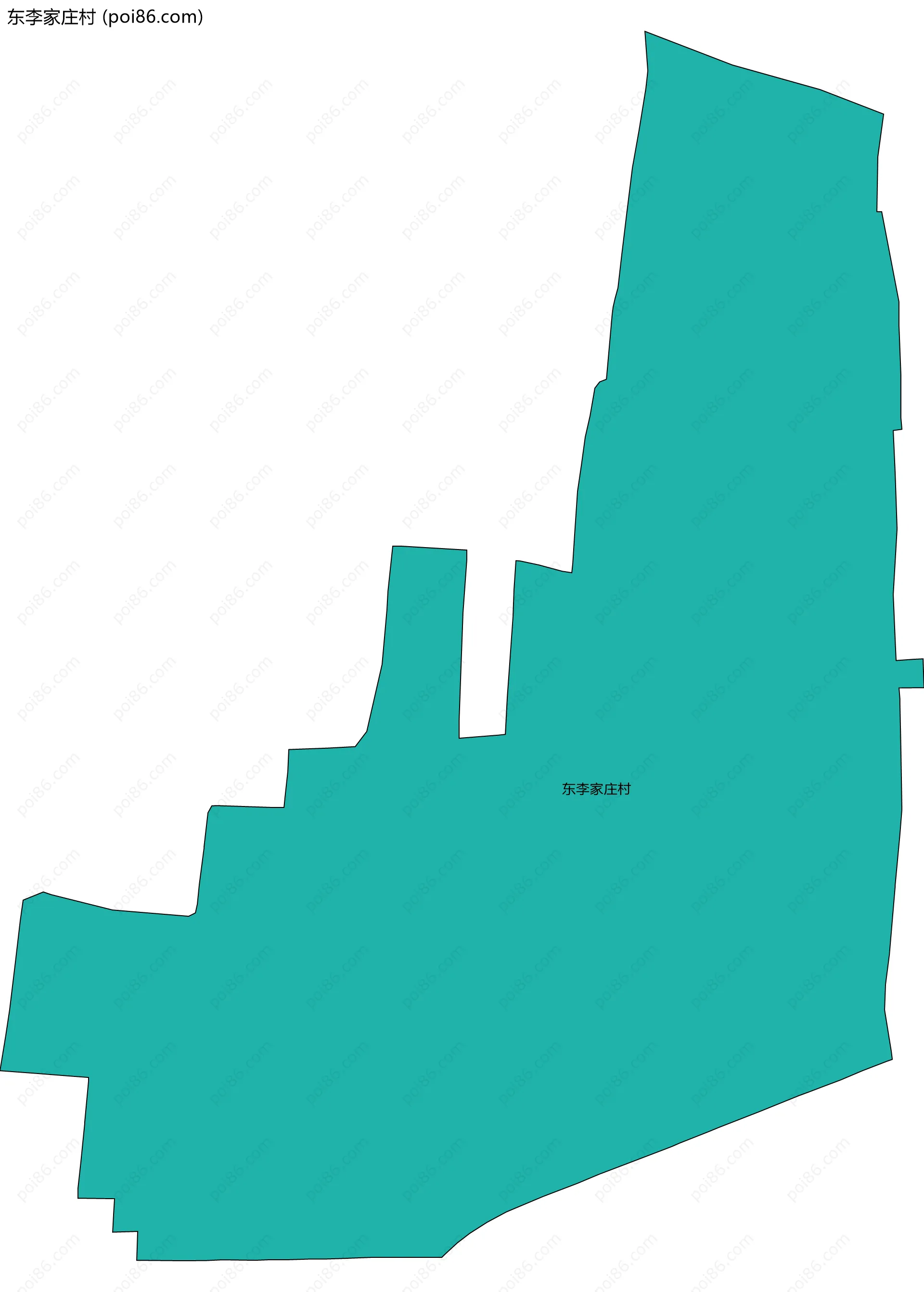 东李家庄村边界地图