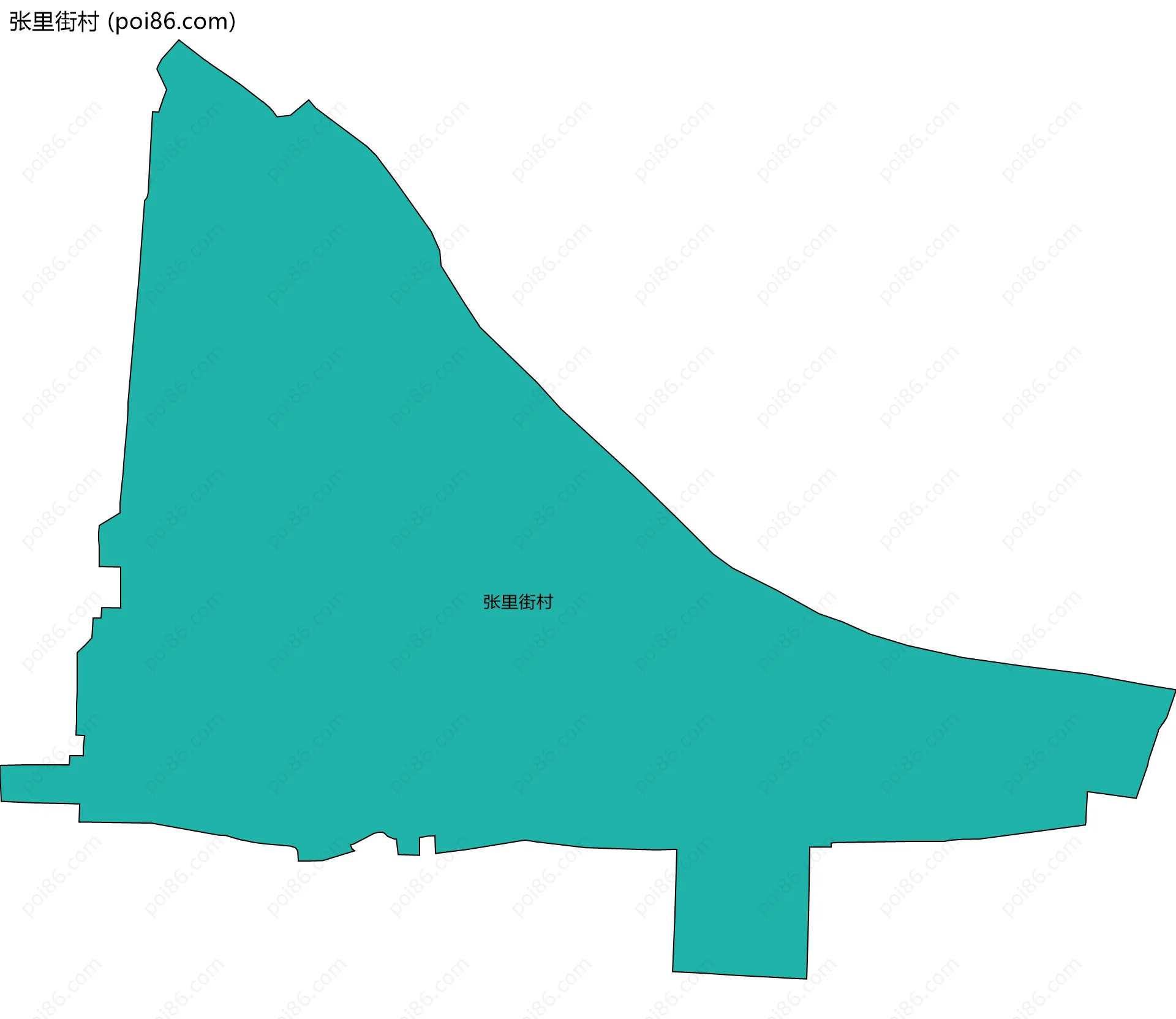 张里街村边界地图