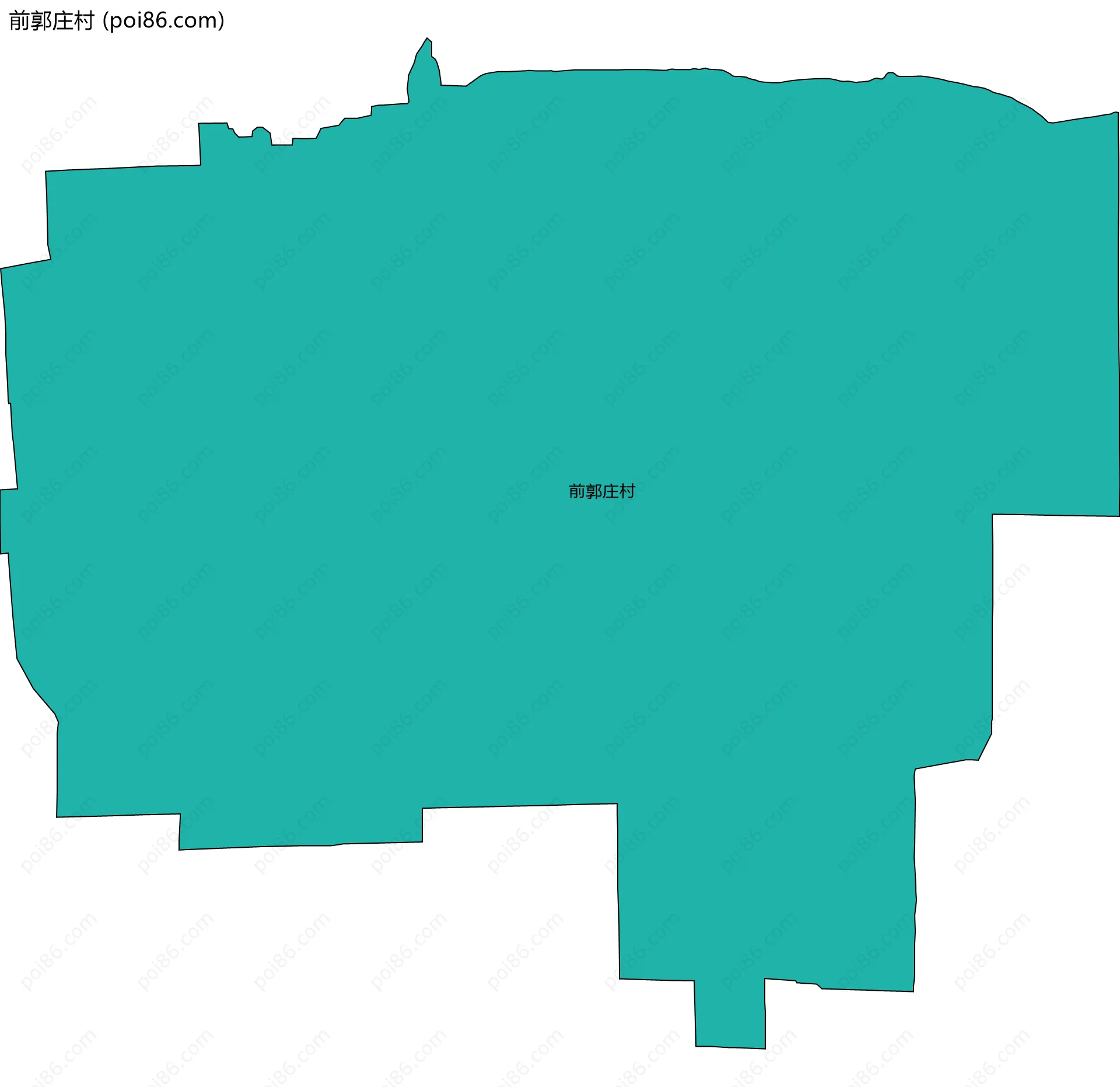 前郭庄村边界地图