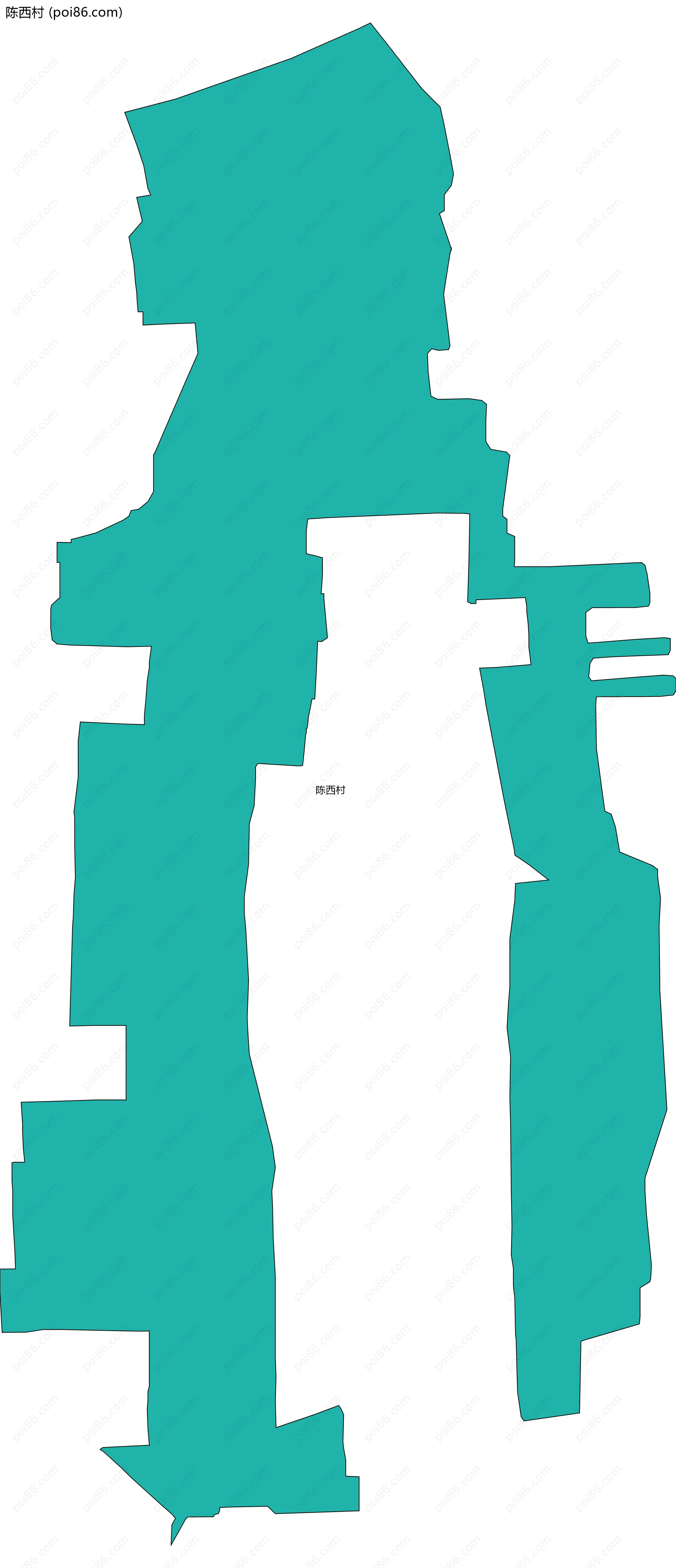 陈西村边界地图