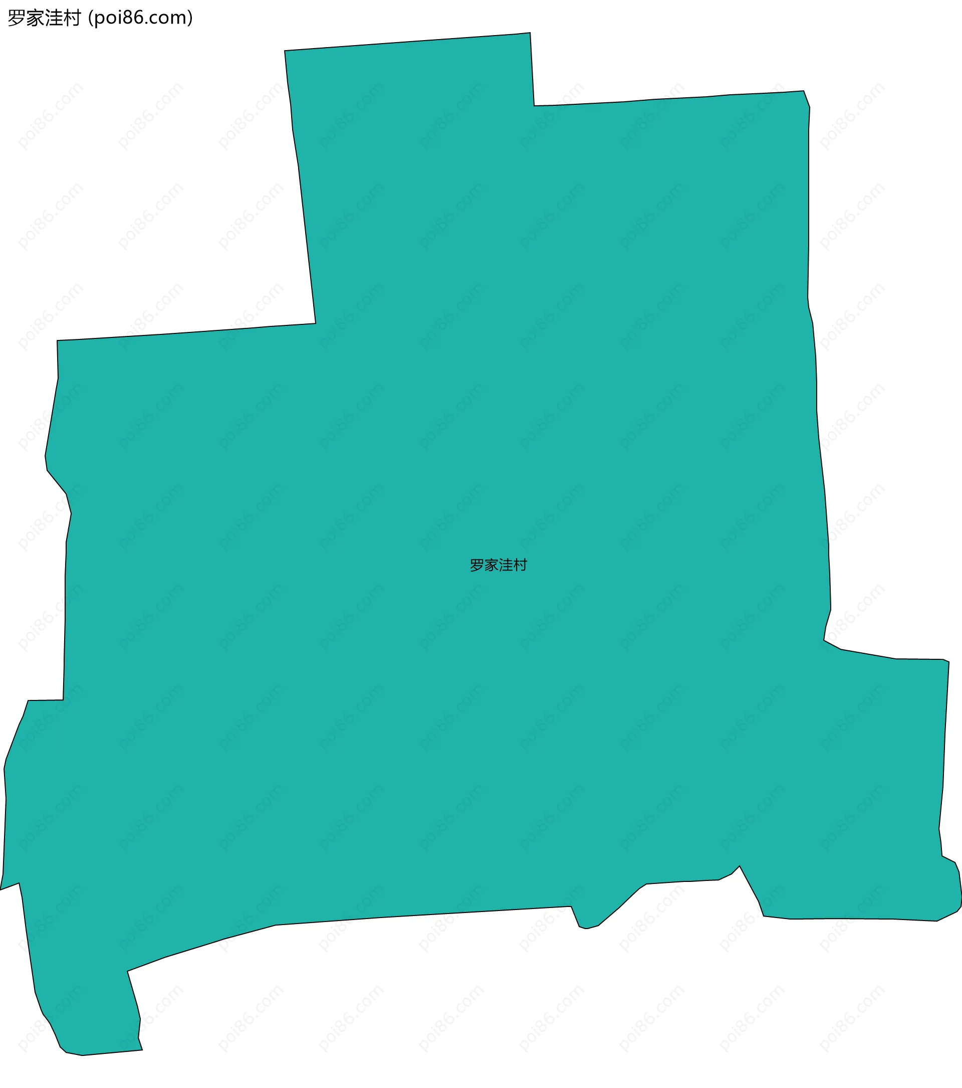 罗家洼村边界地图