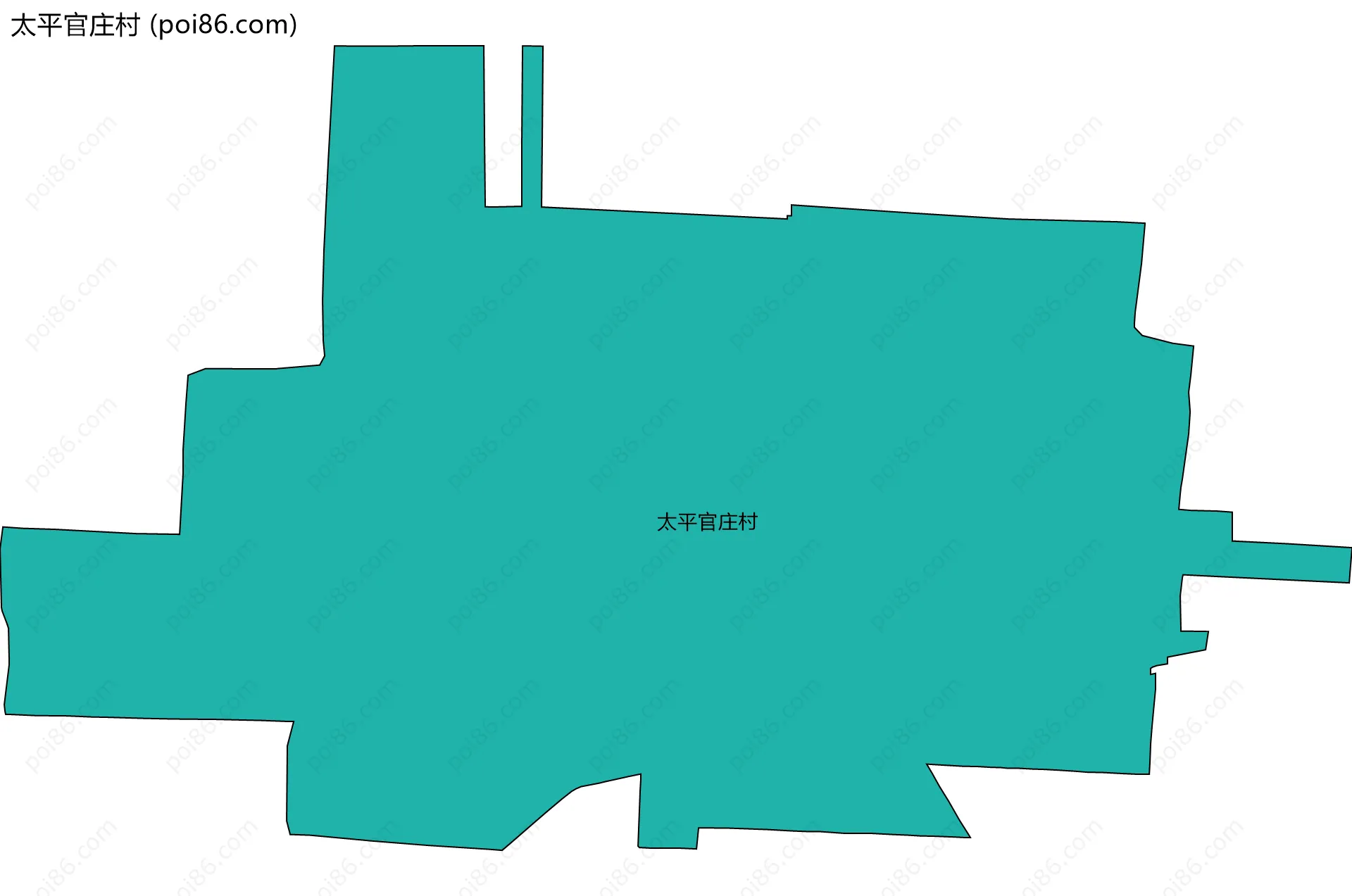 太平官庄村边界地图