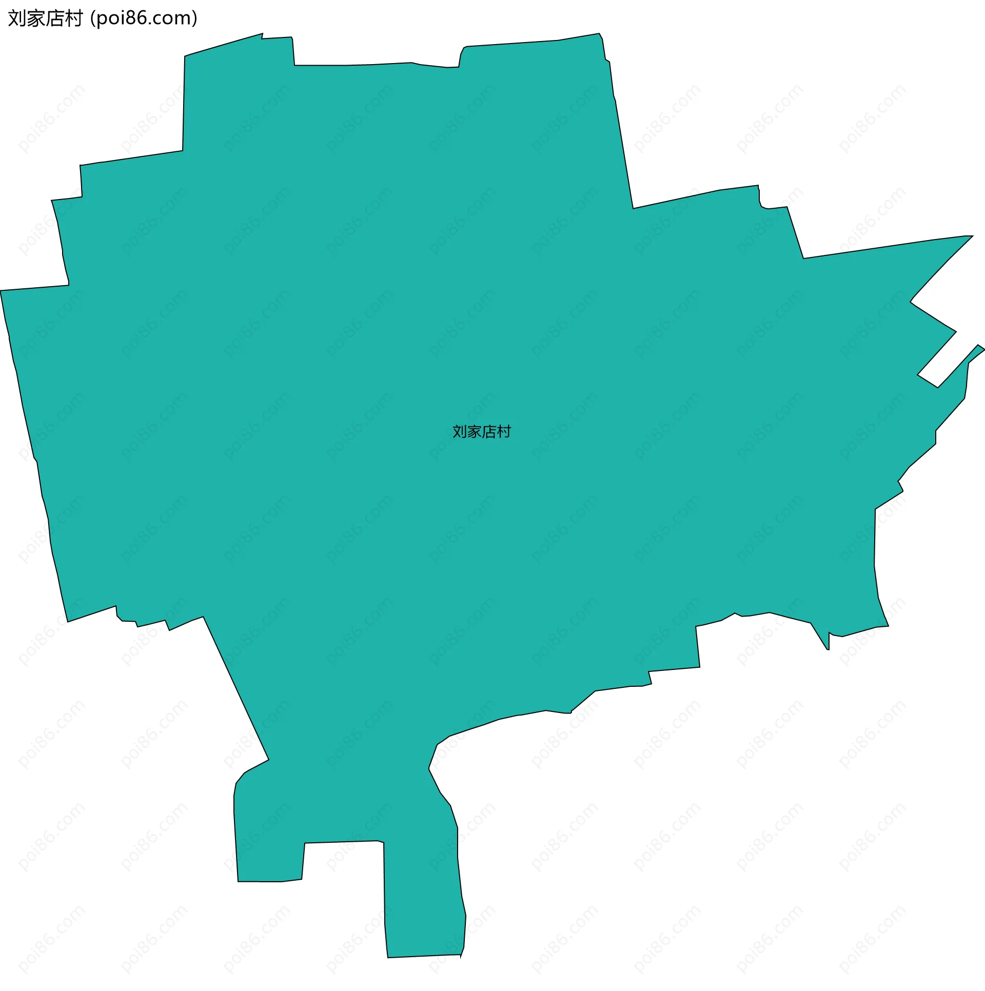 刘家店村边界地图