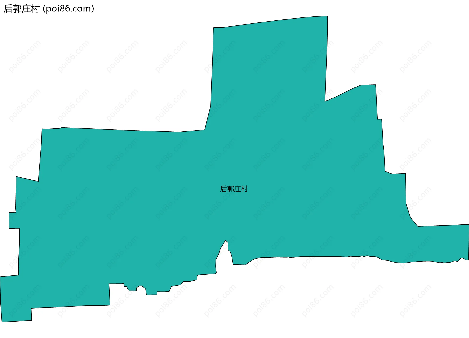 后郭庄村边界地图