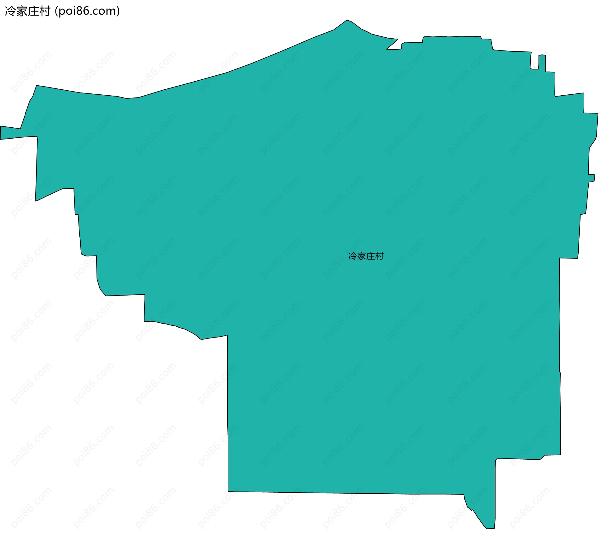 冷家庄村边界地图