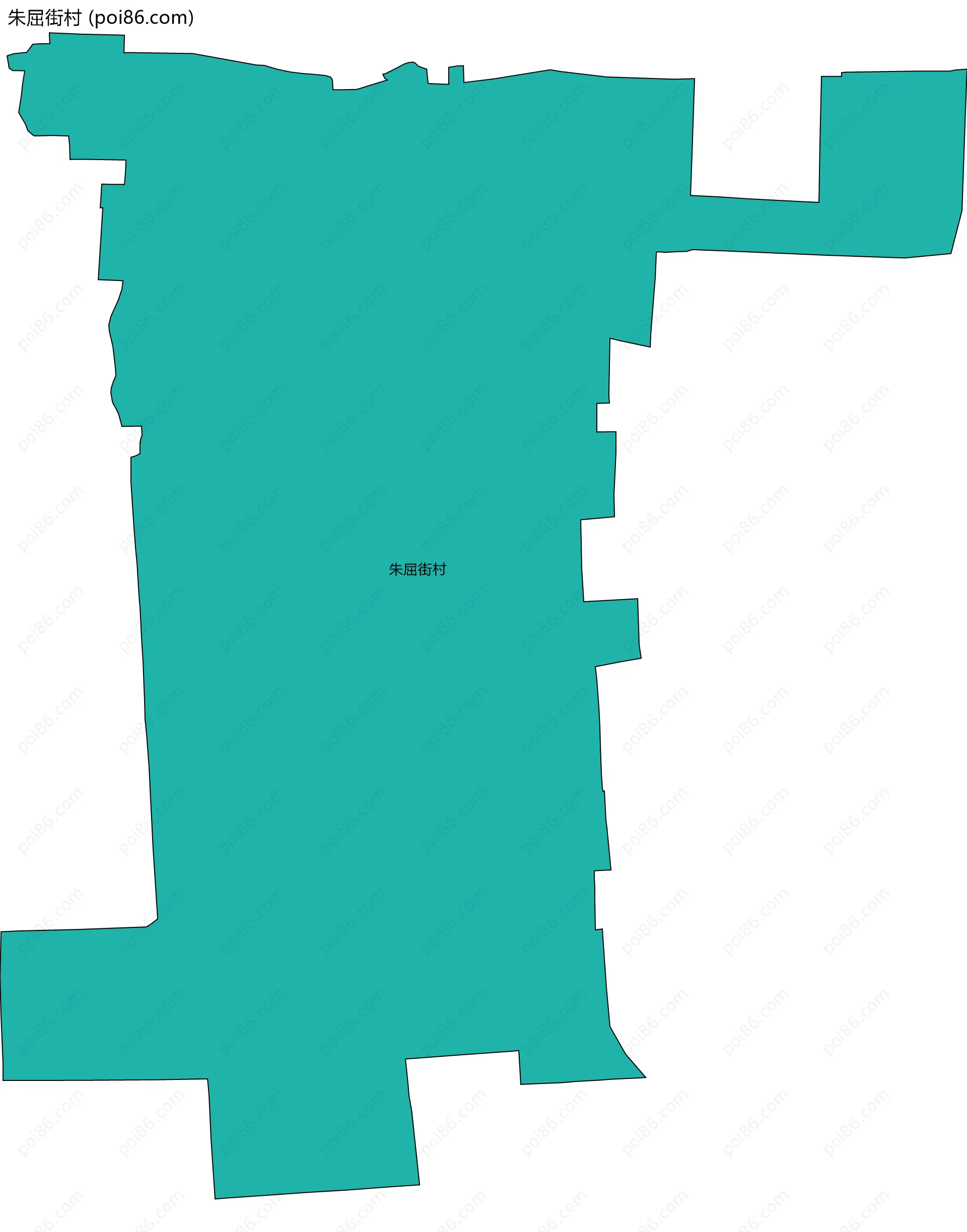 朱屈街村边界地图