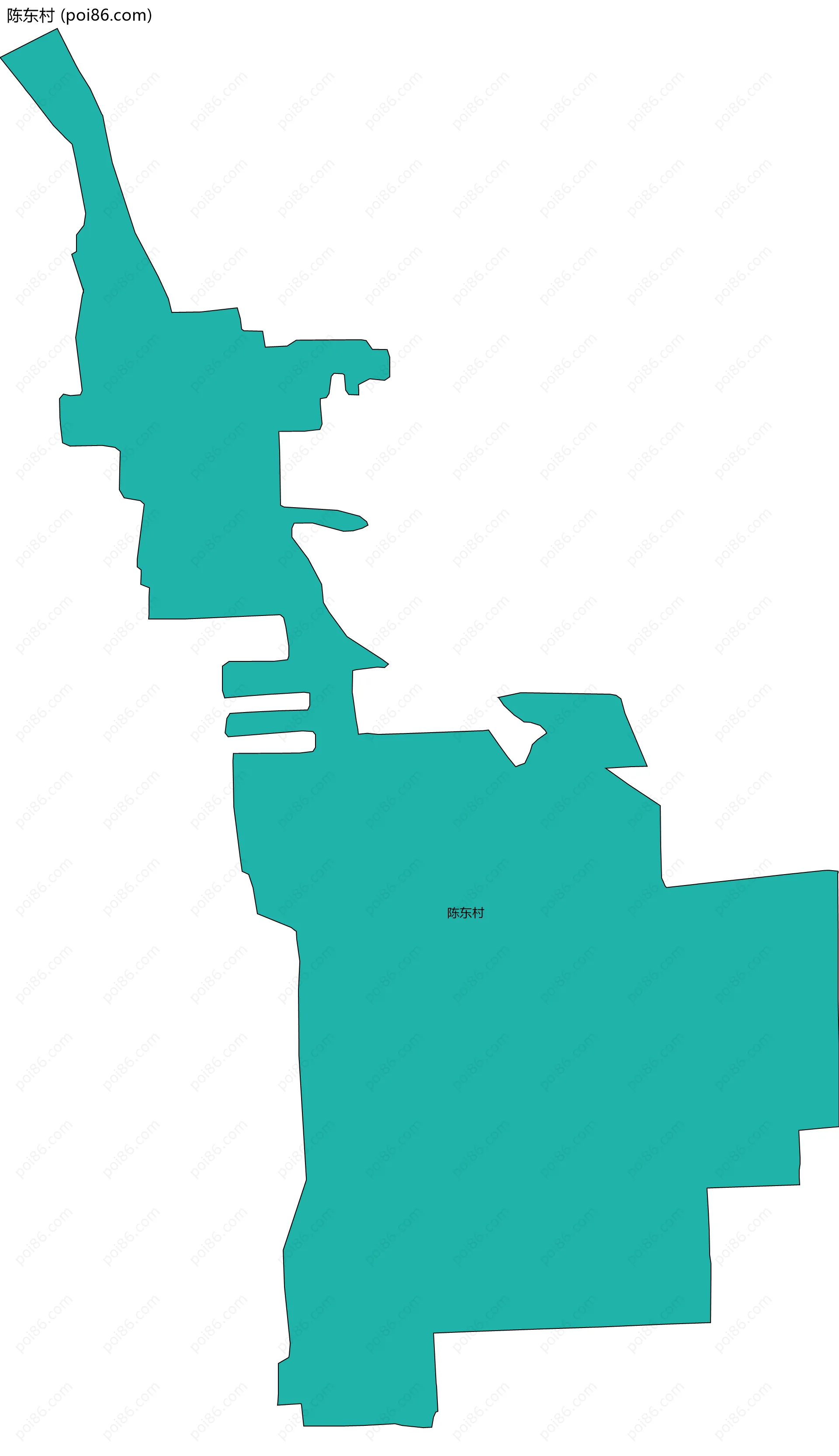 陈东村边界地图