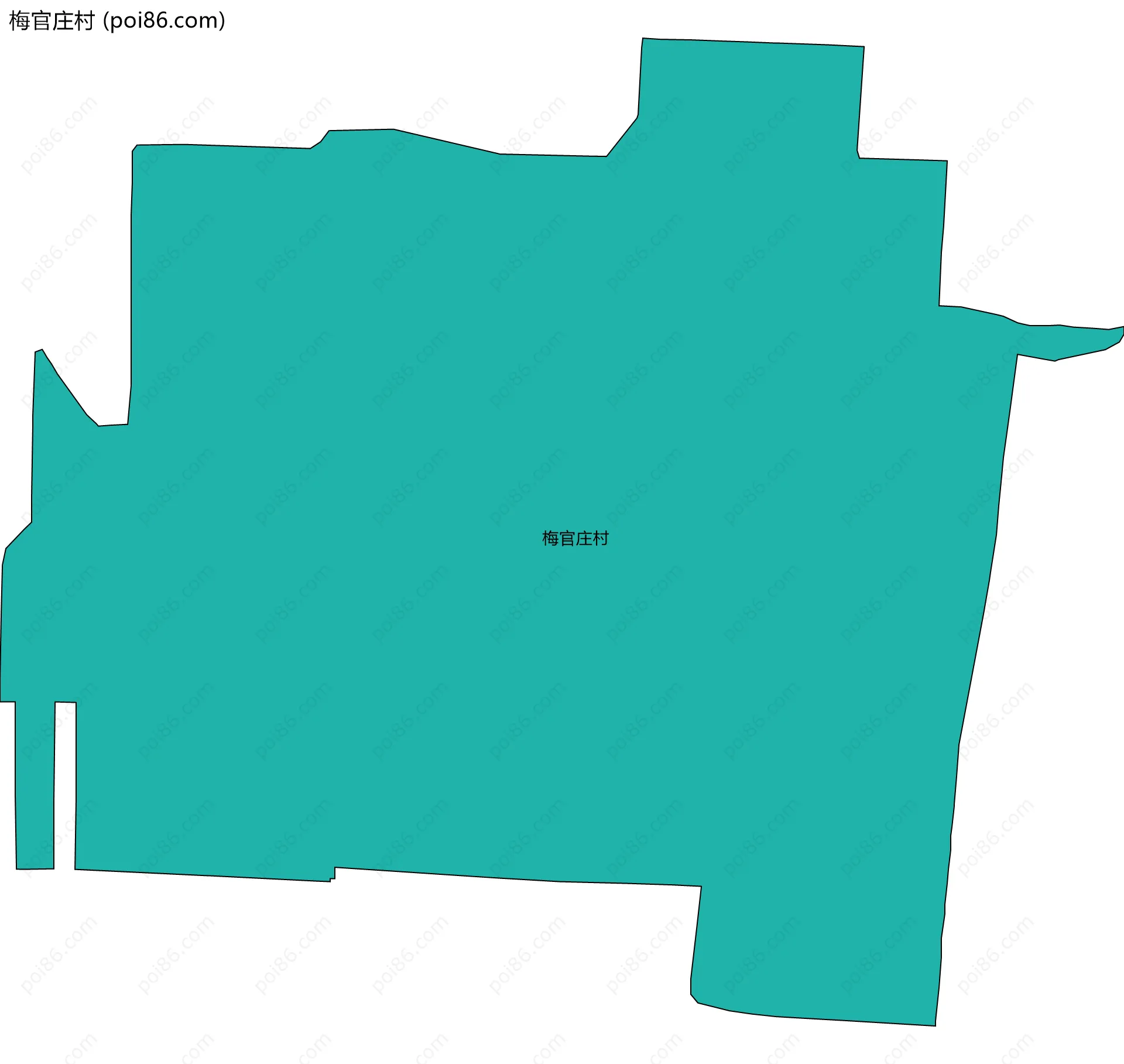 梅官庄村边界地图