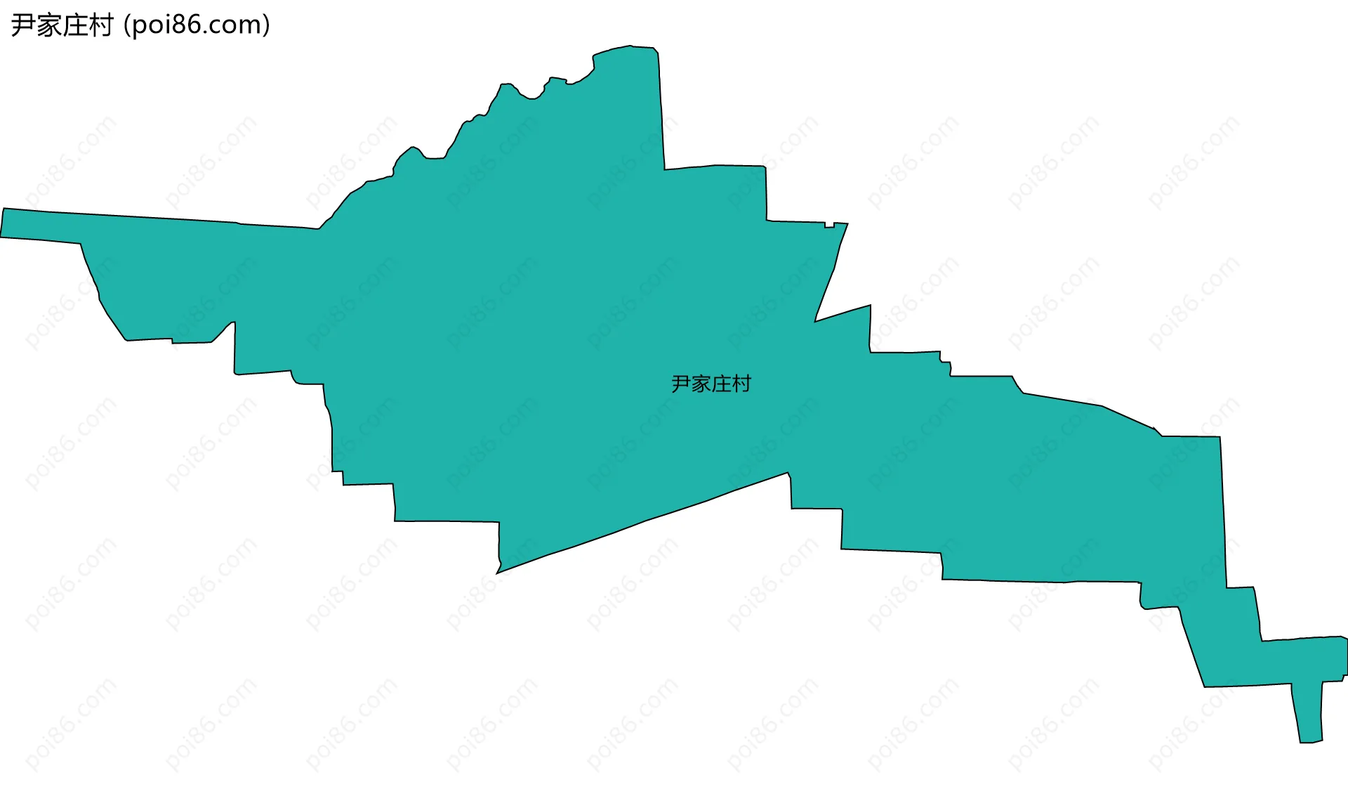 尹家庄村边界地图