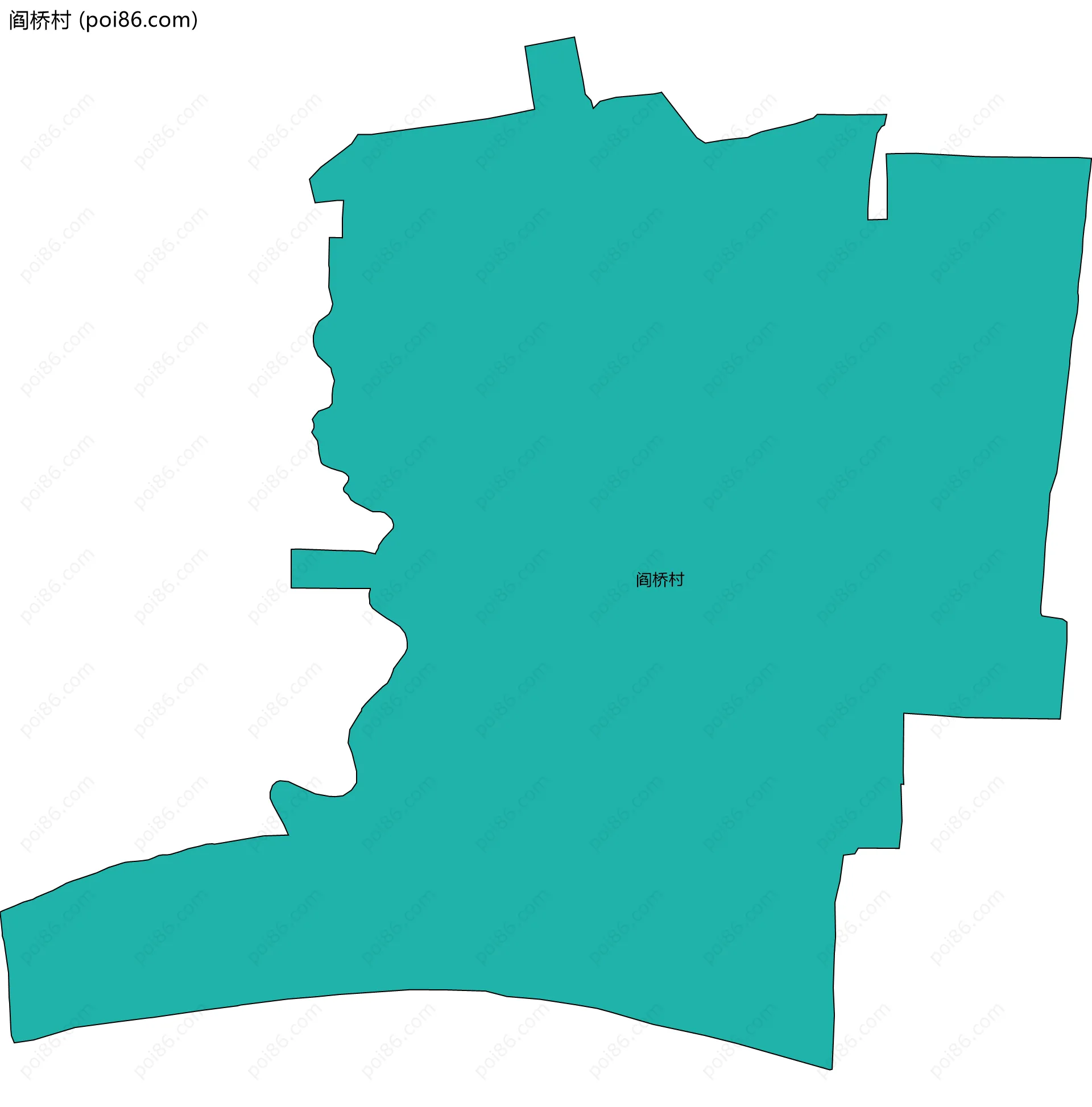 阎桥村边界地图