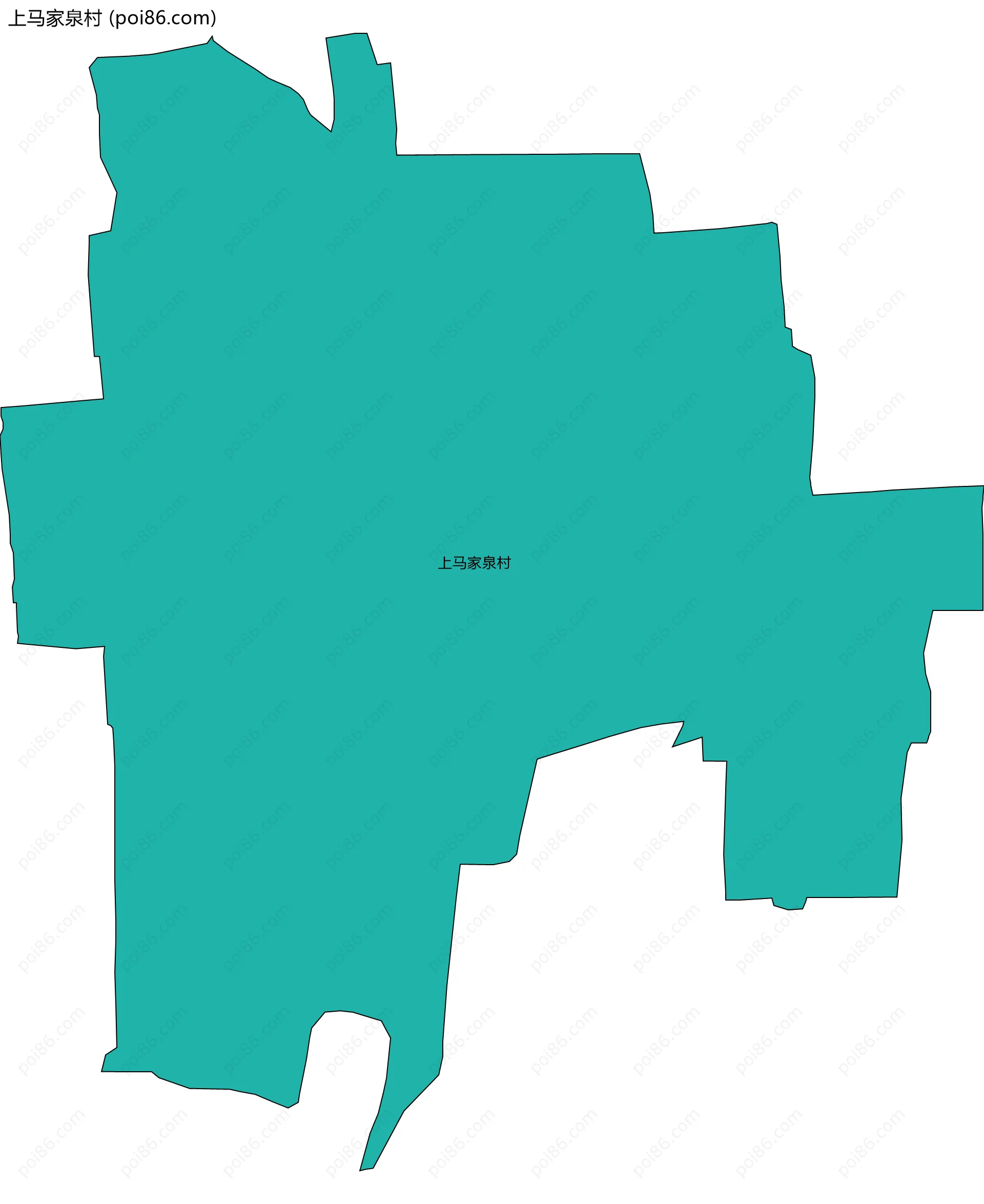上马家泉村边界地图
