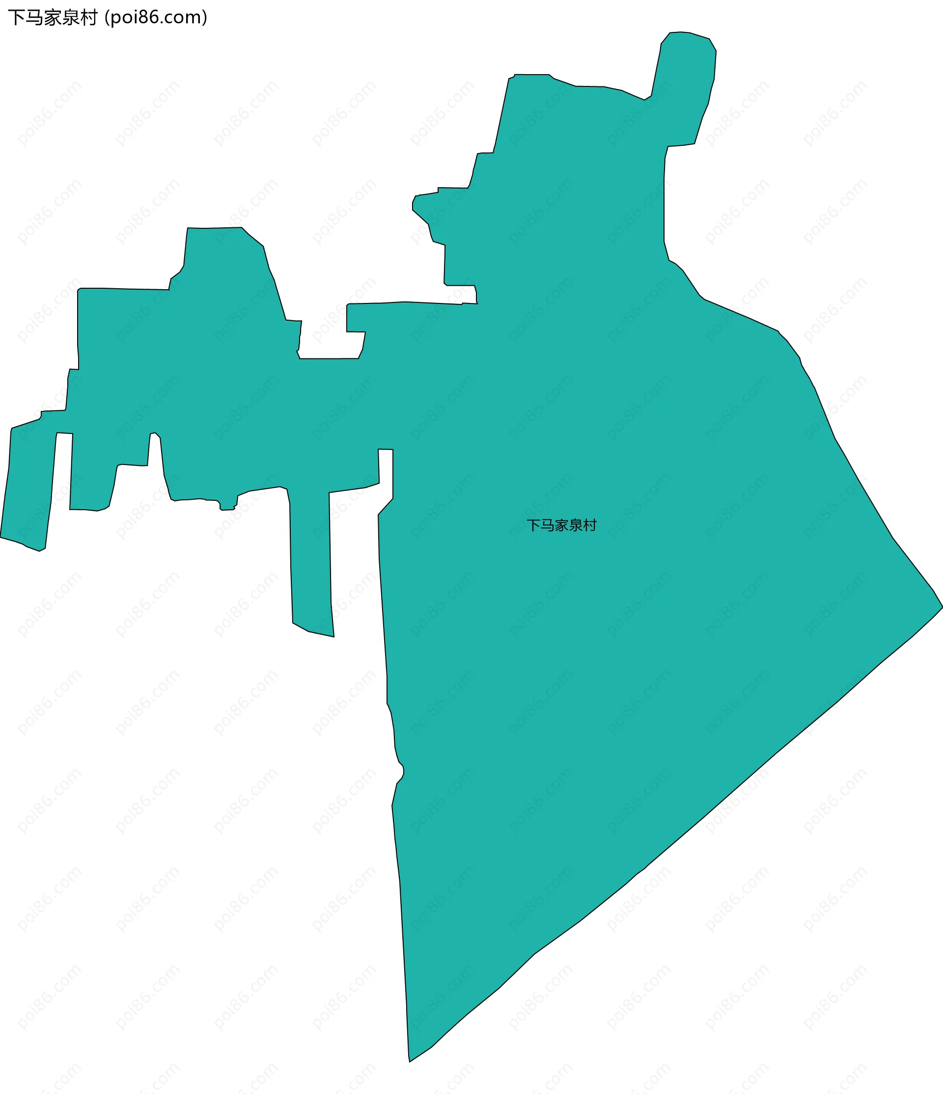 下马家泉村边界地图