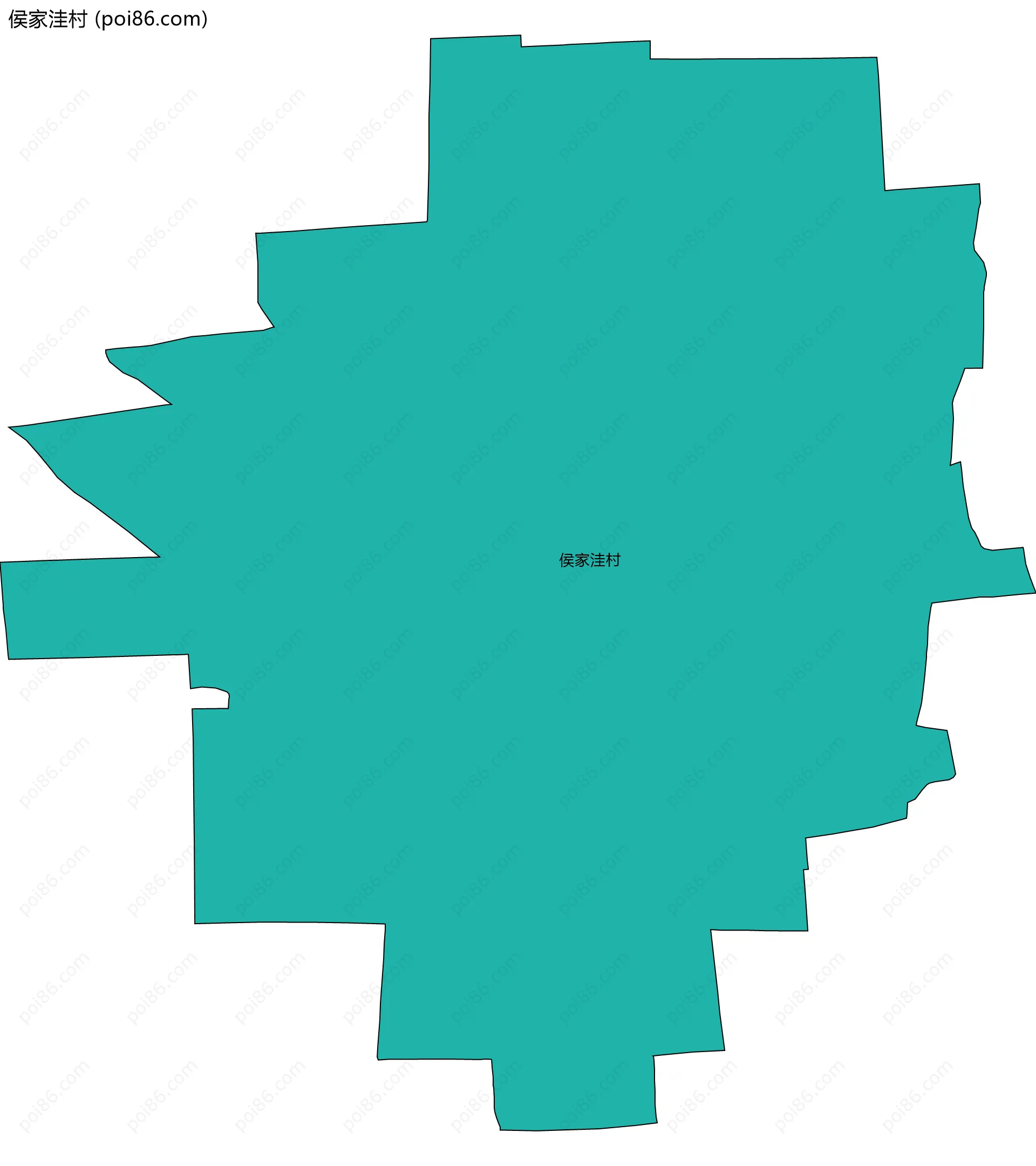 侯家洼村边界地图