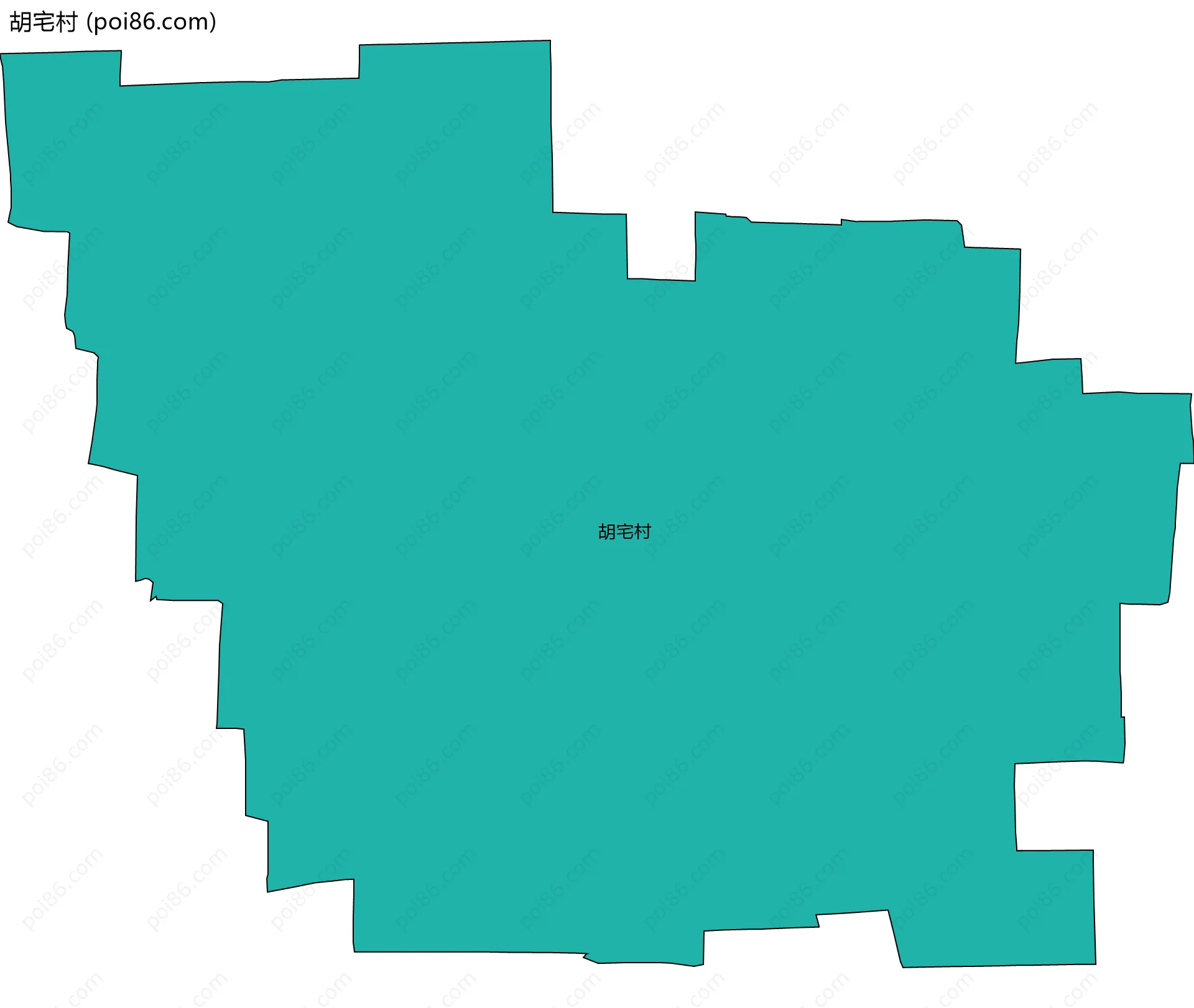 胡宅村边界地图