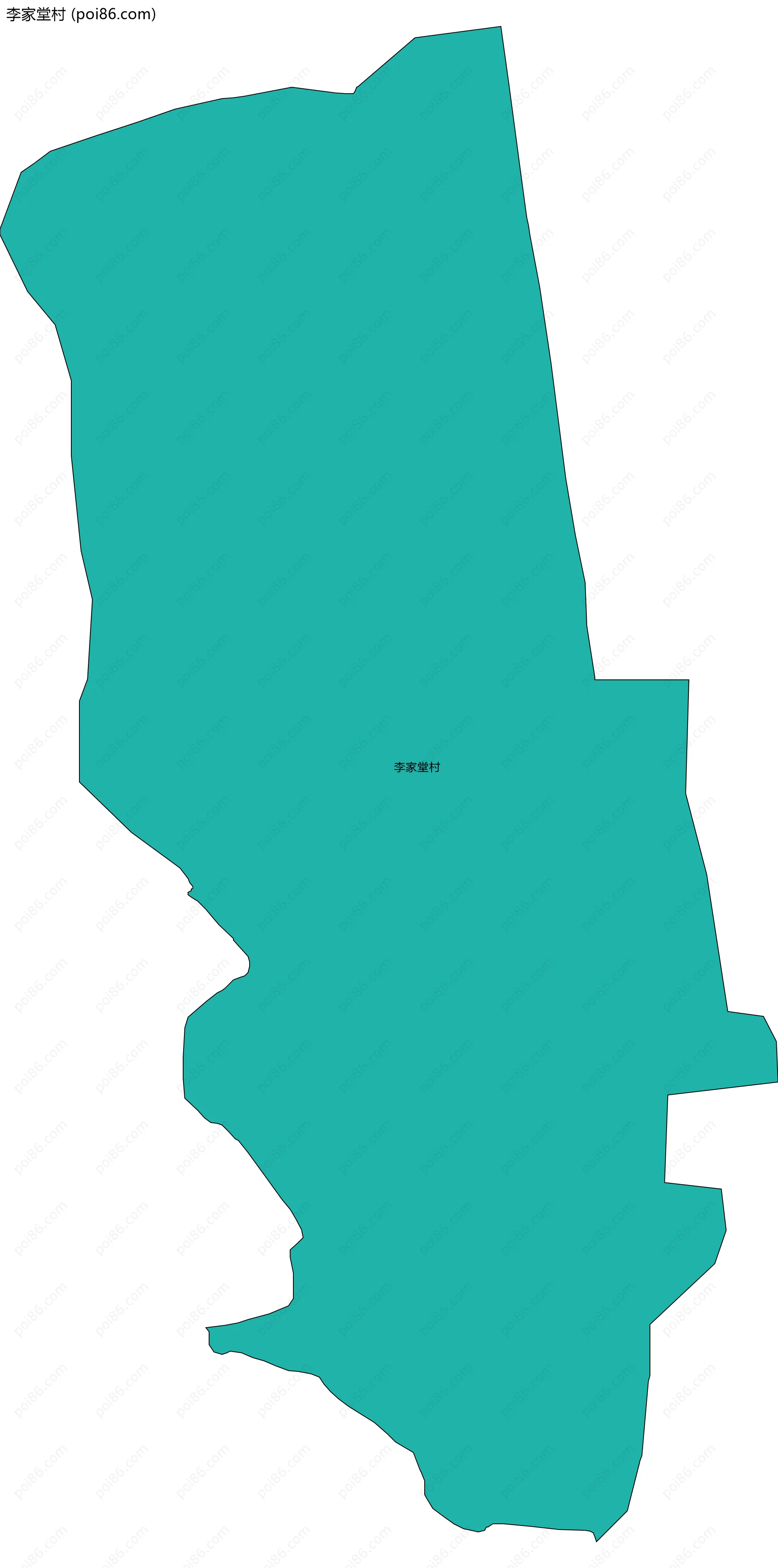 李家堂村边界地图