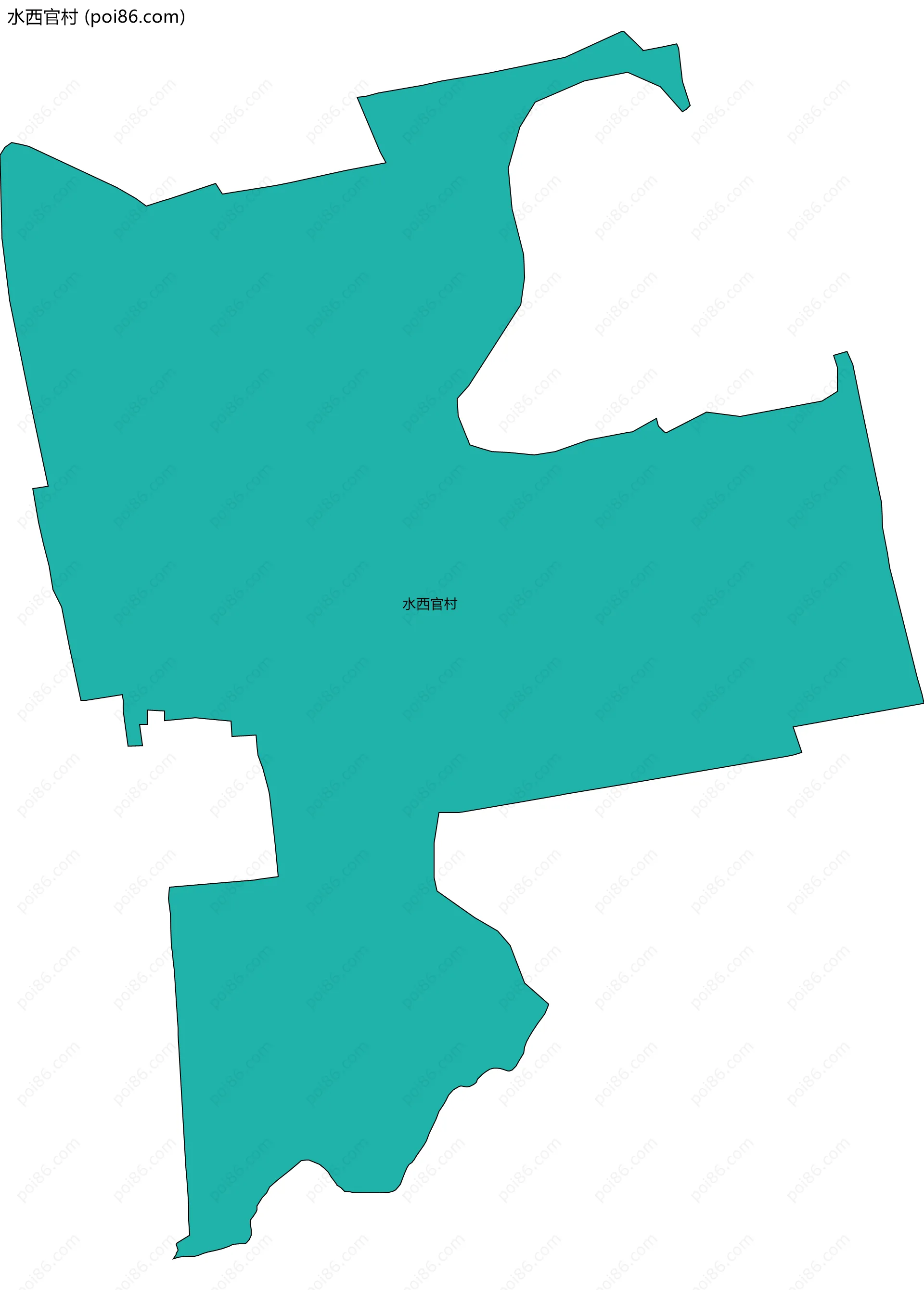 水西官村边界地图