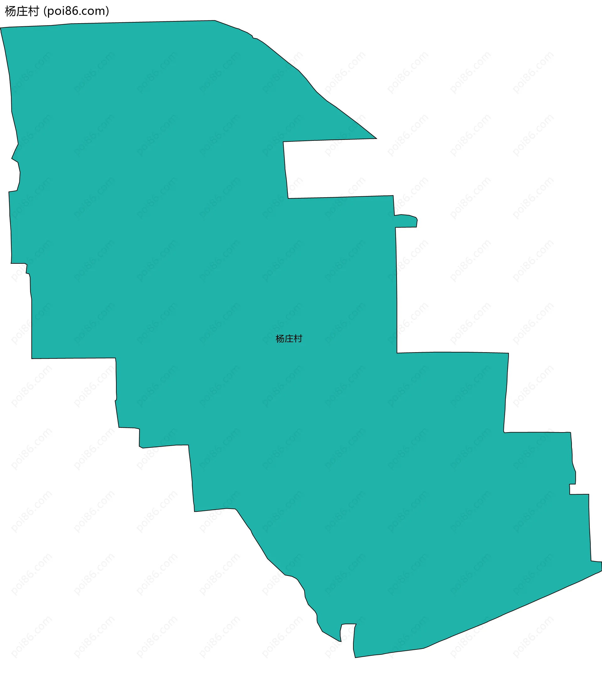 杨庄村边界地图