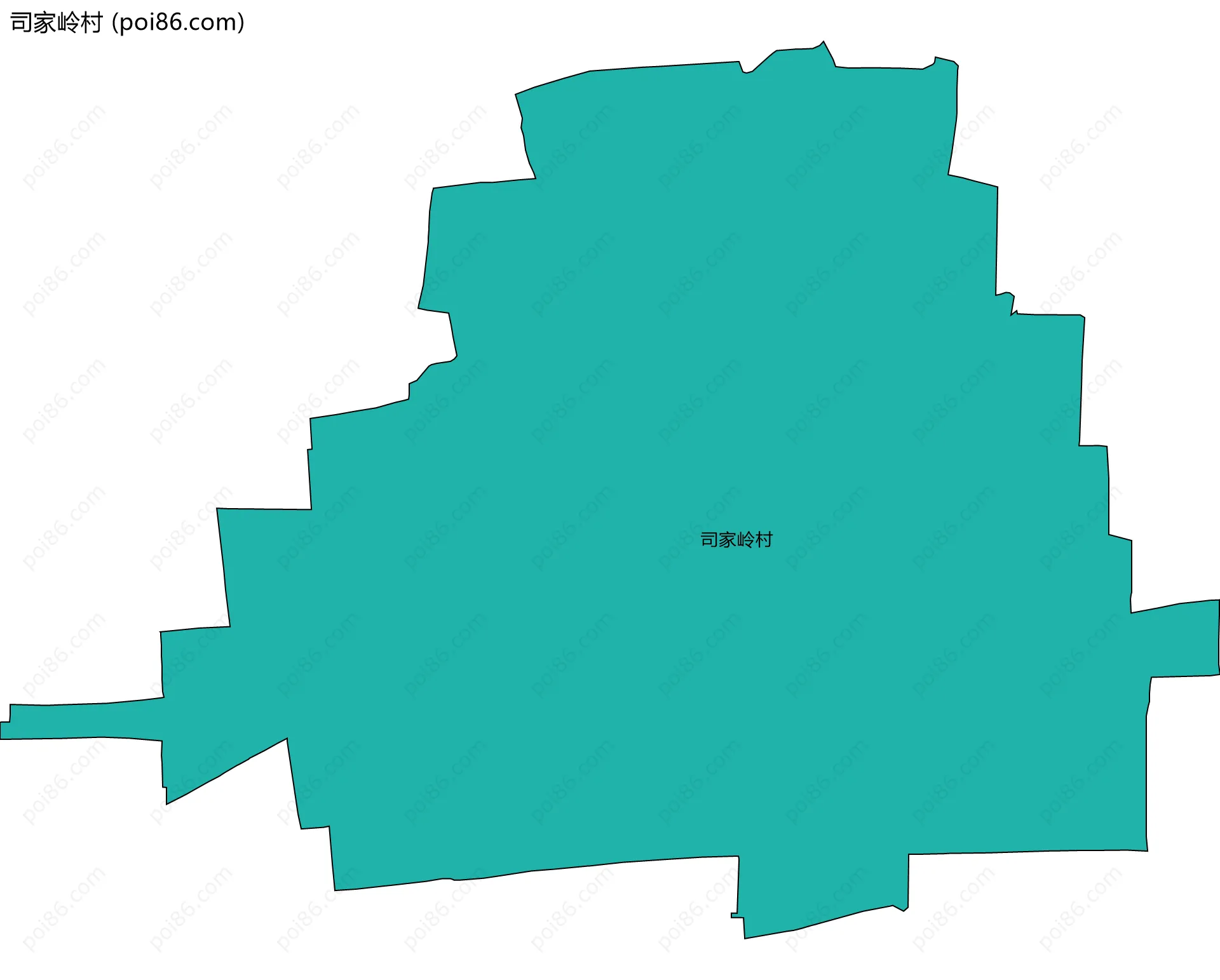 司家岭村边界地图