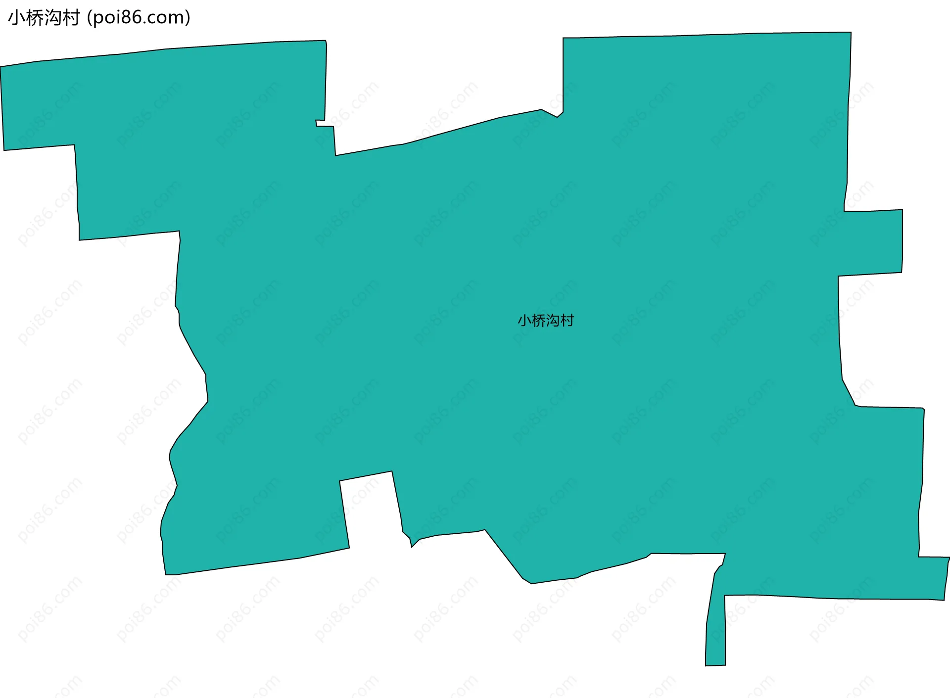 小桥沟村边界地图