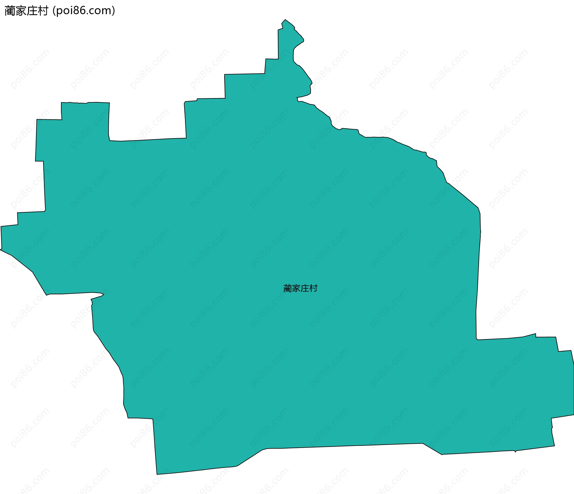 蔺家庄村边界地图