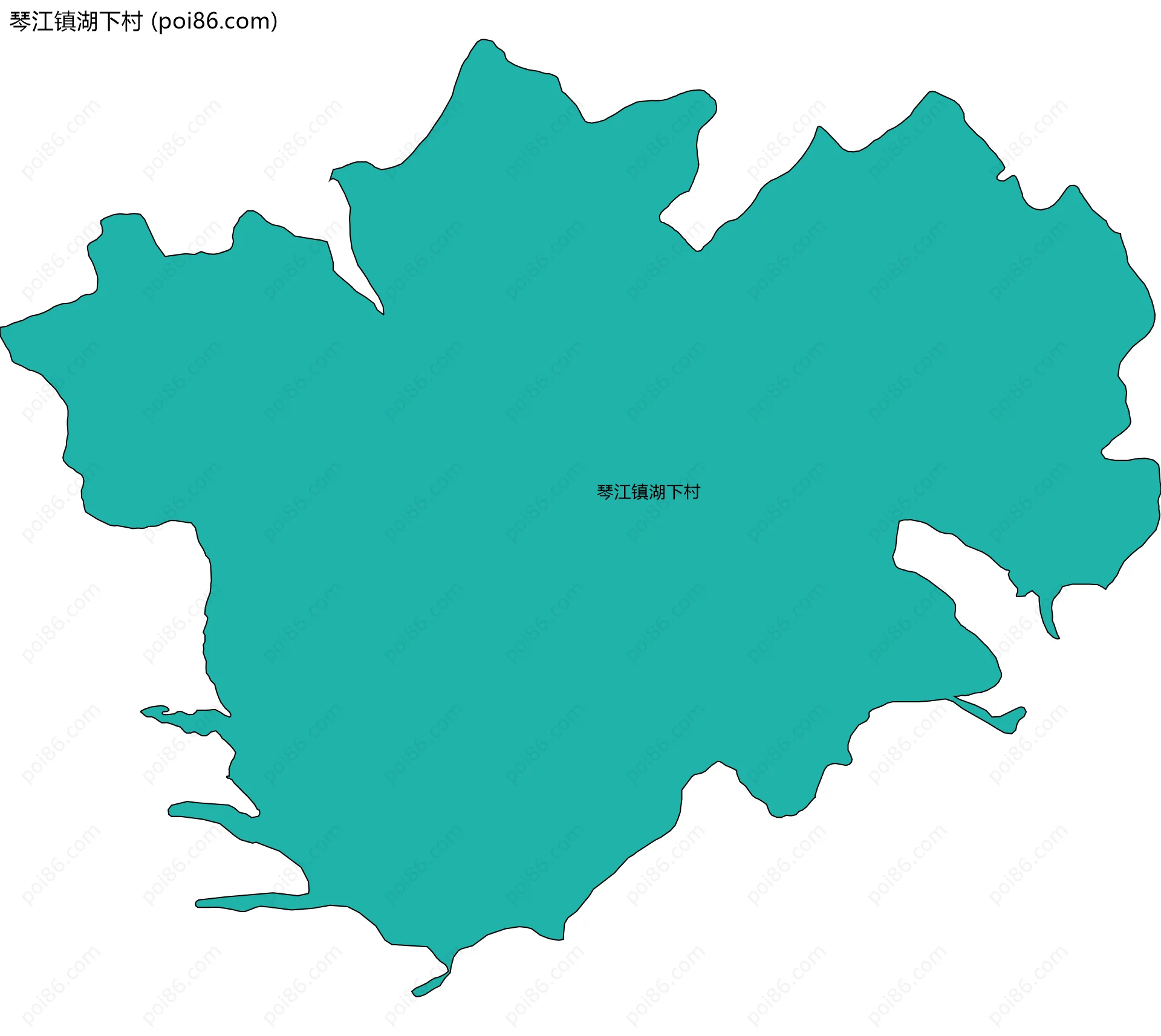琴江镇湖下村边界地图