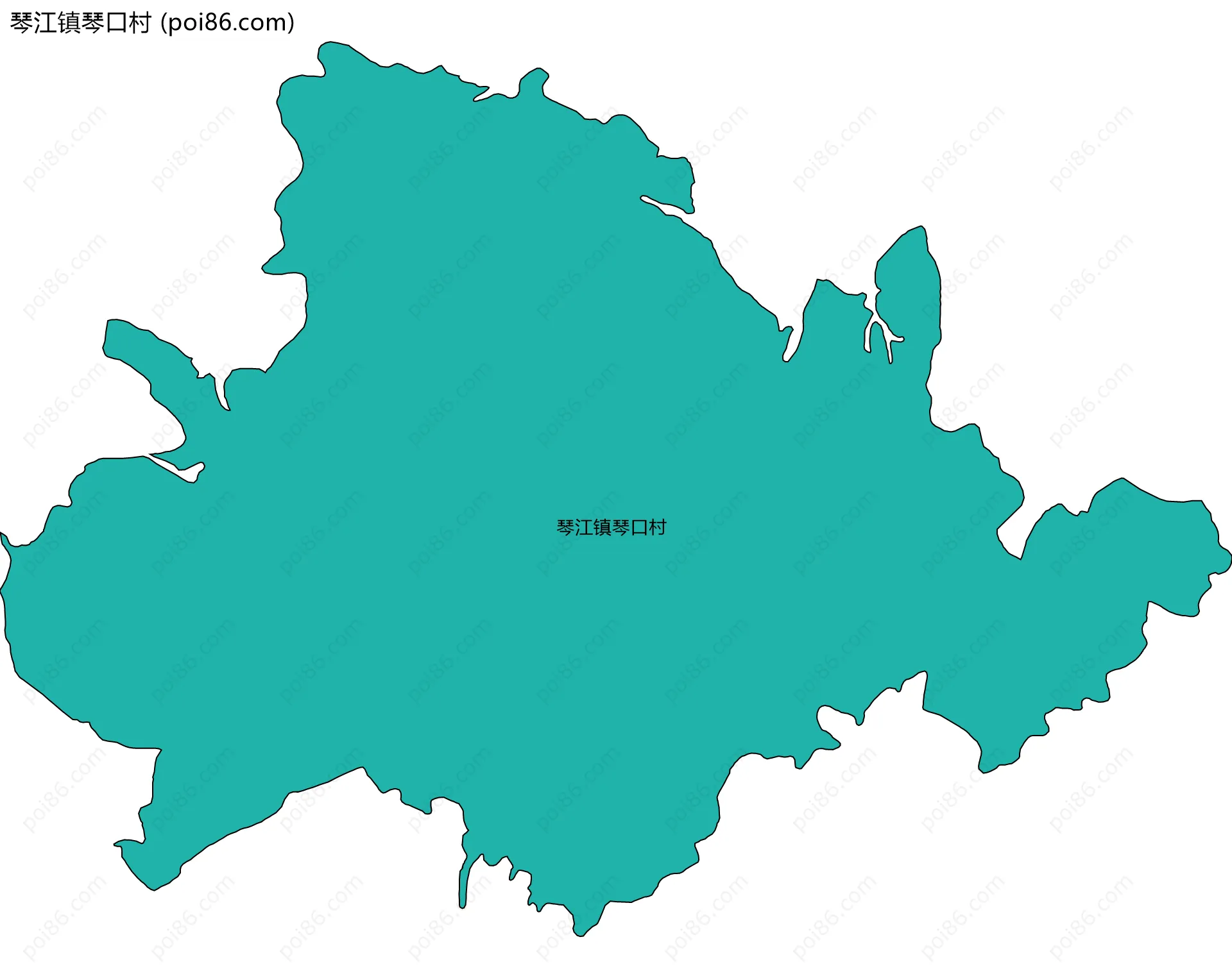 琴江镇琴口村边界地图