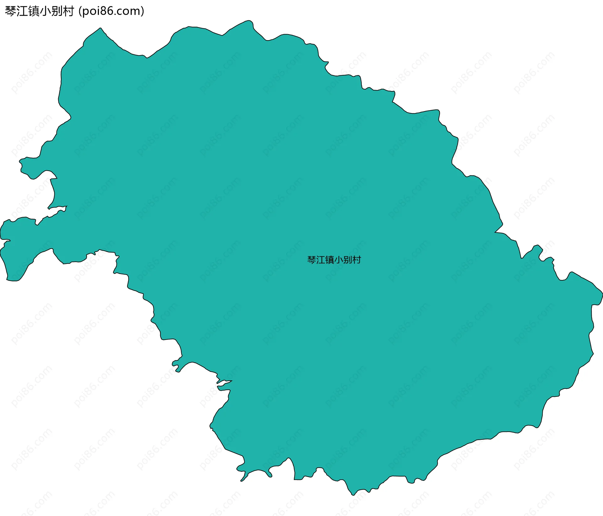 琴江镇小别村边界地图