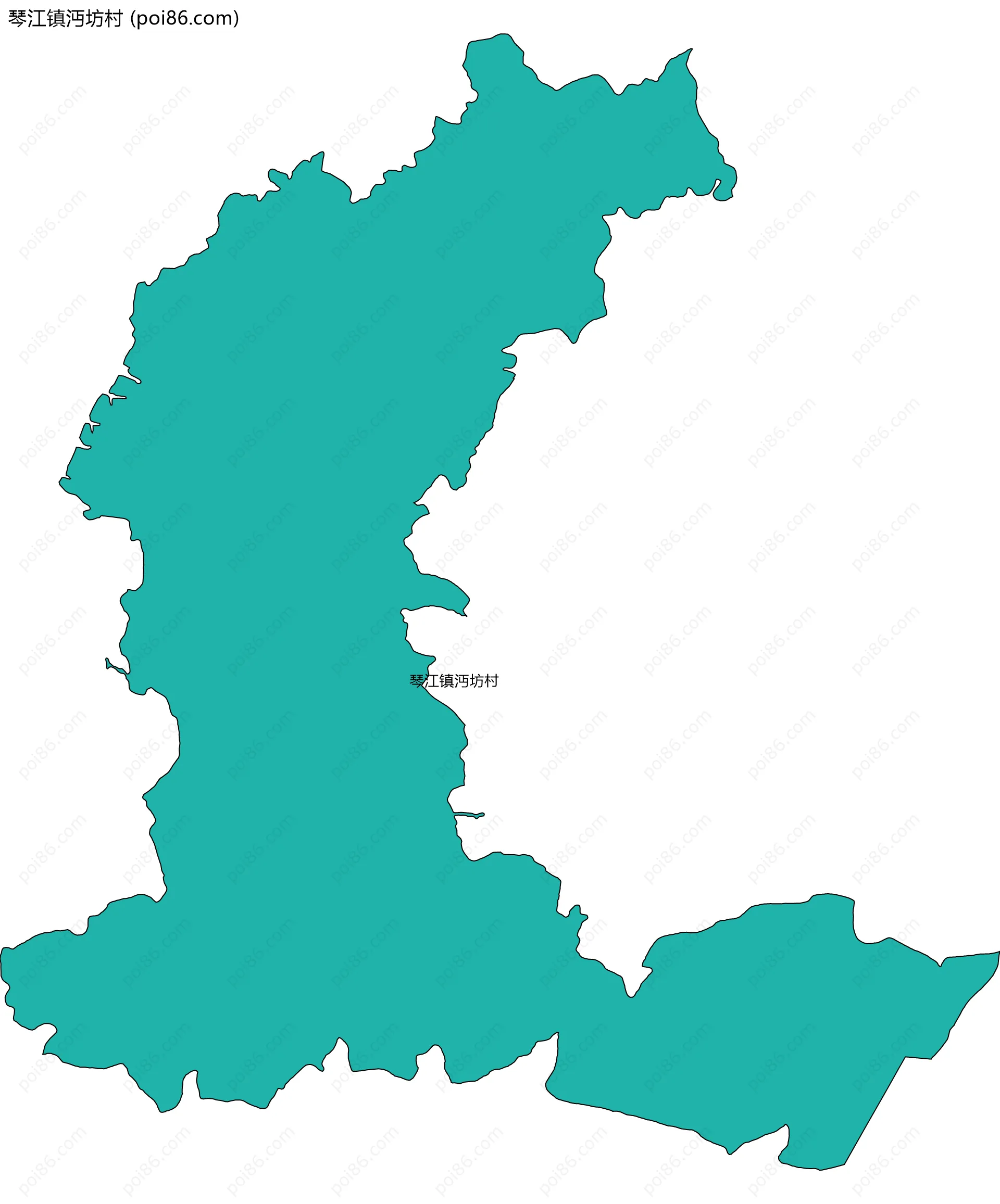 琴江镇沔坊村边界地图