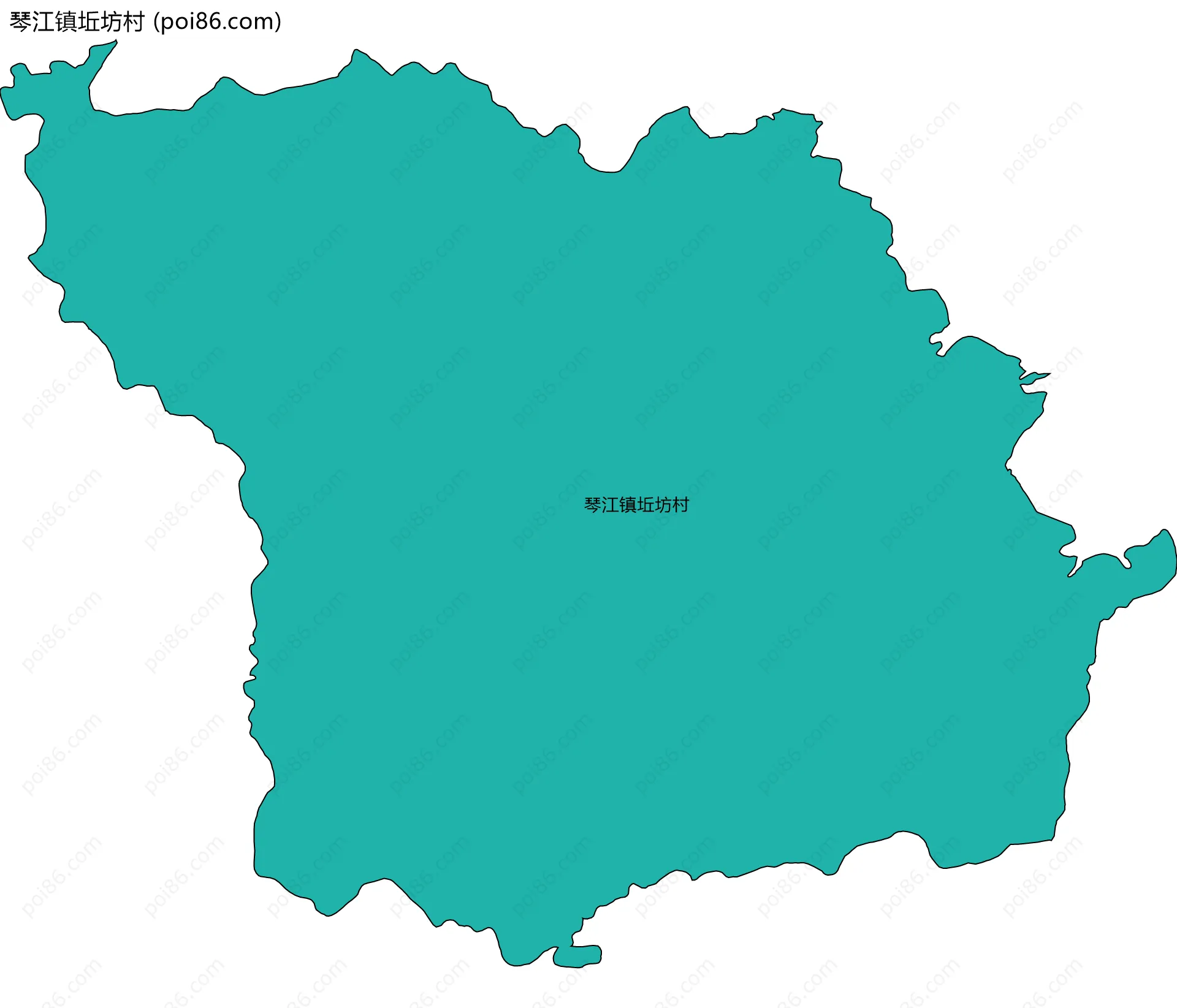 琴江镇坵坊村边界地图