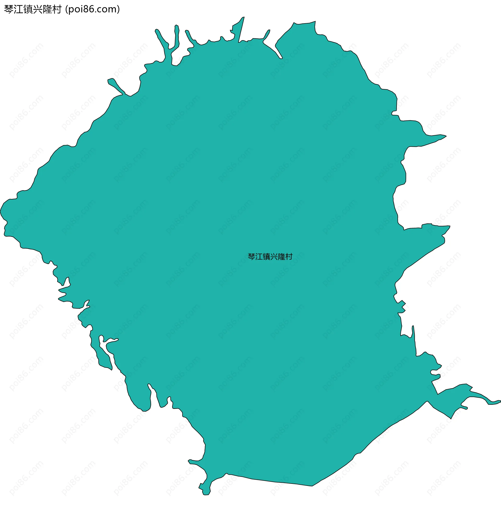 琴江镇兴隆村边界地图