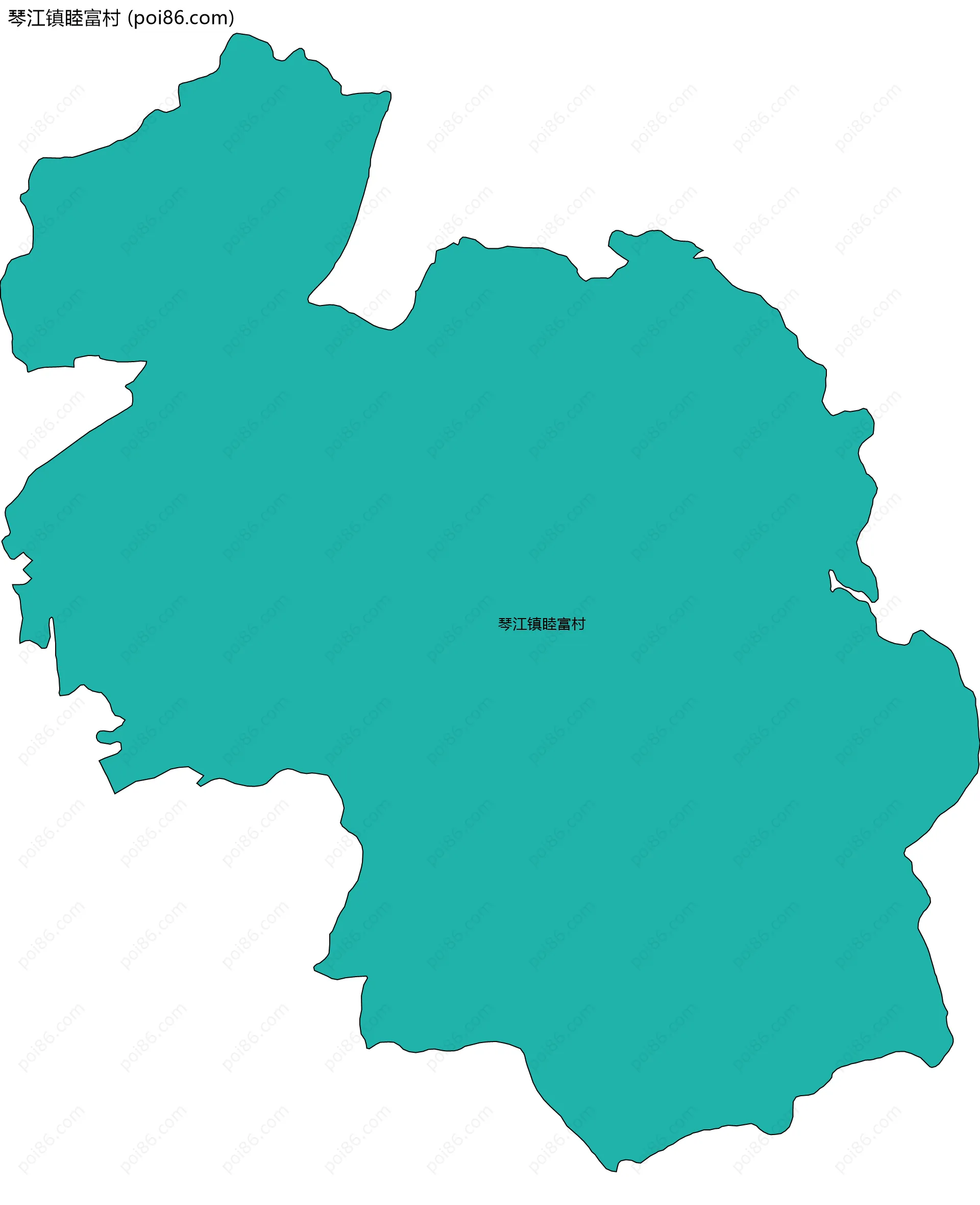 琴江镇睦富村边界地图