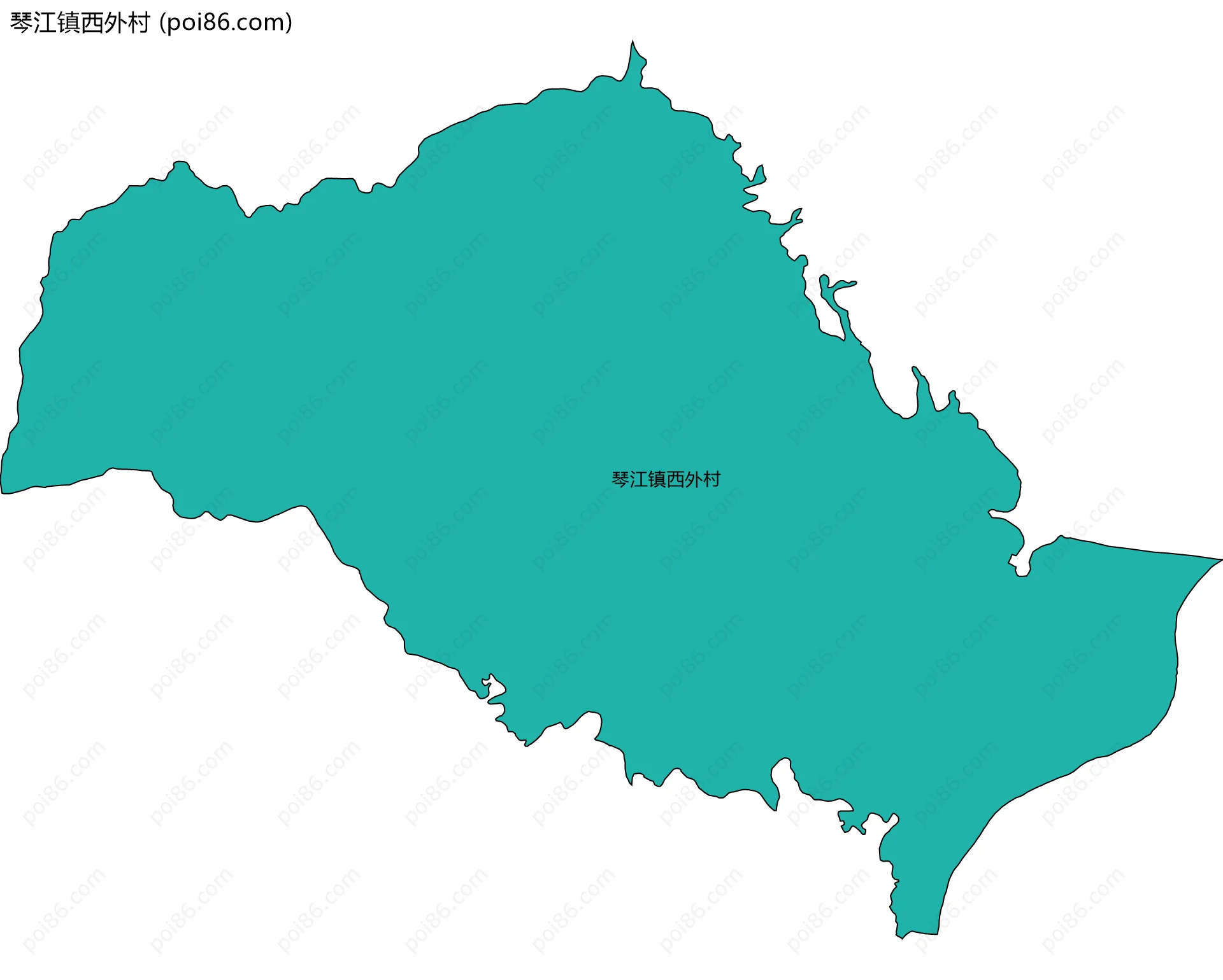 琴江镇西外村边界地图