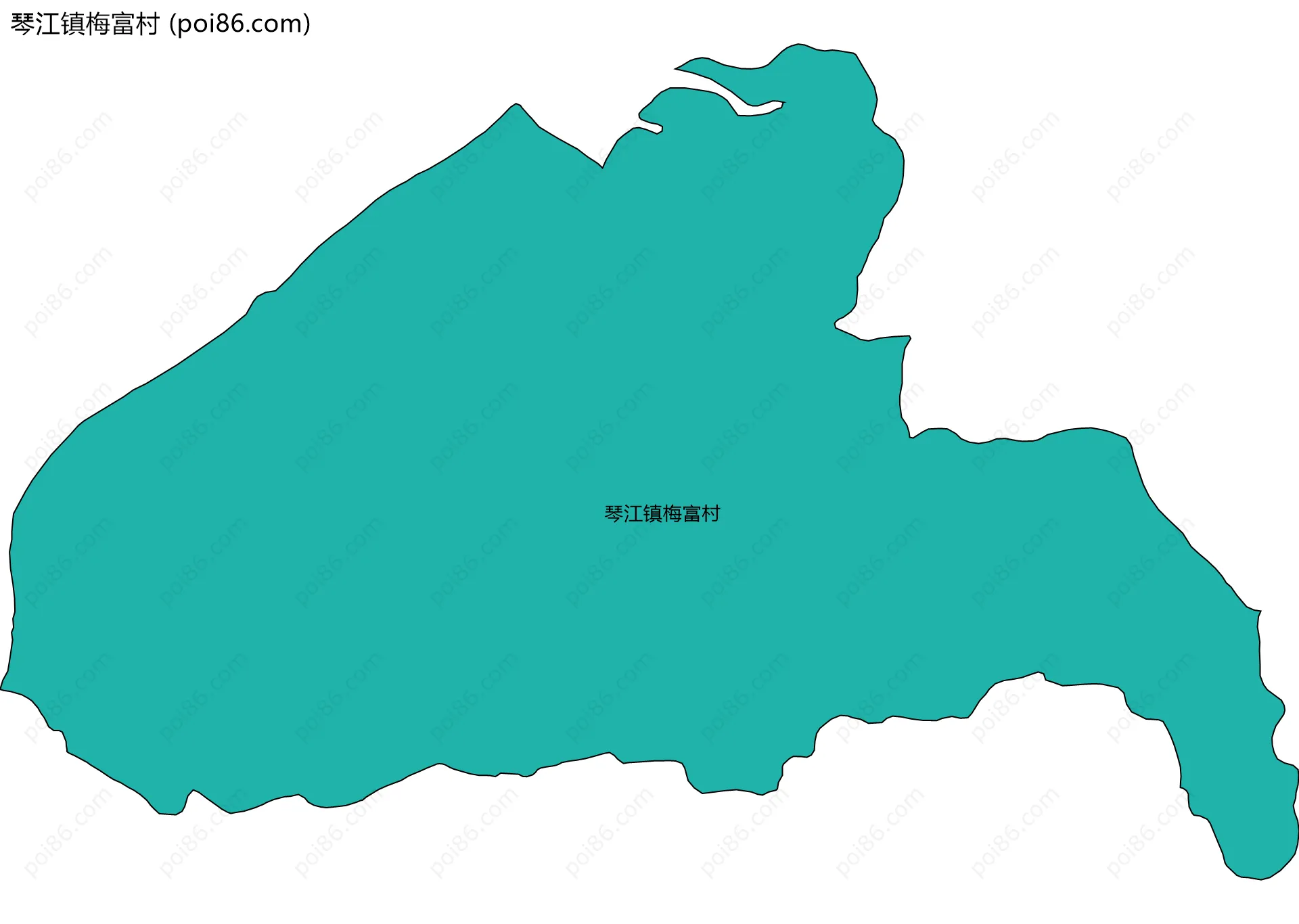 琴江镇梅富村边界地图