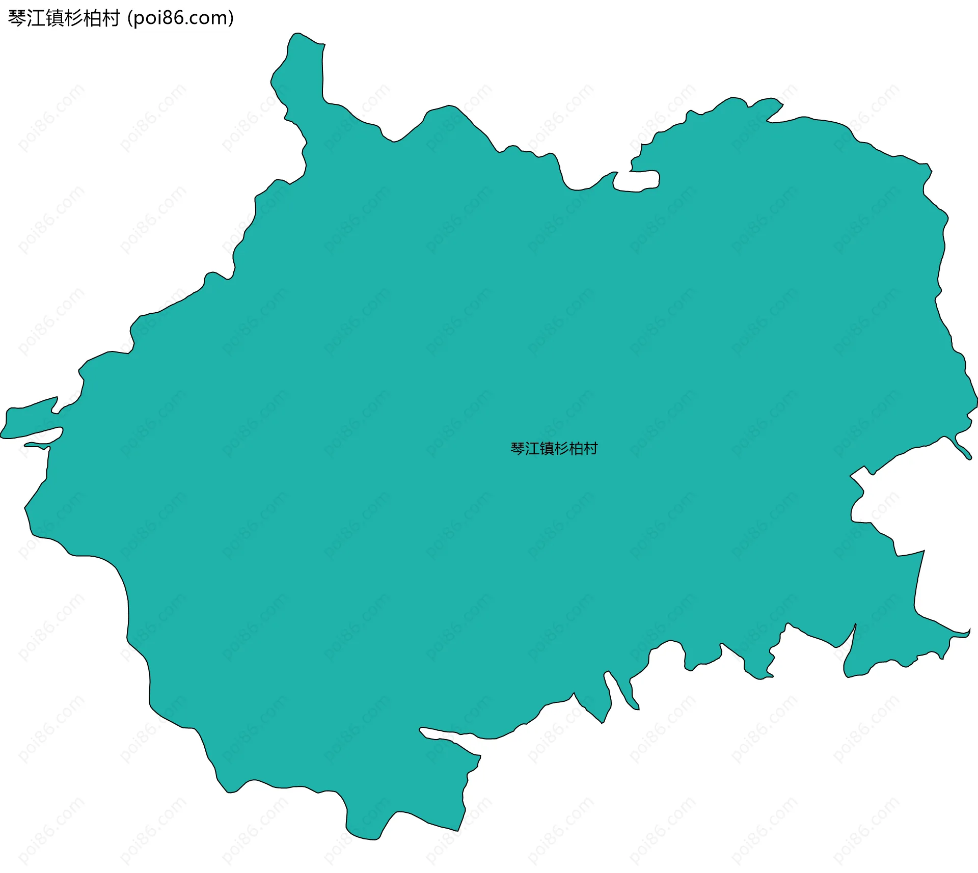琴江镇杉柏村边界地图