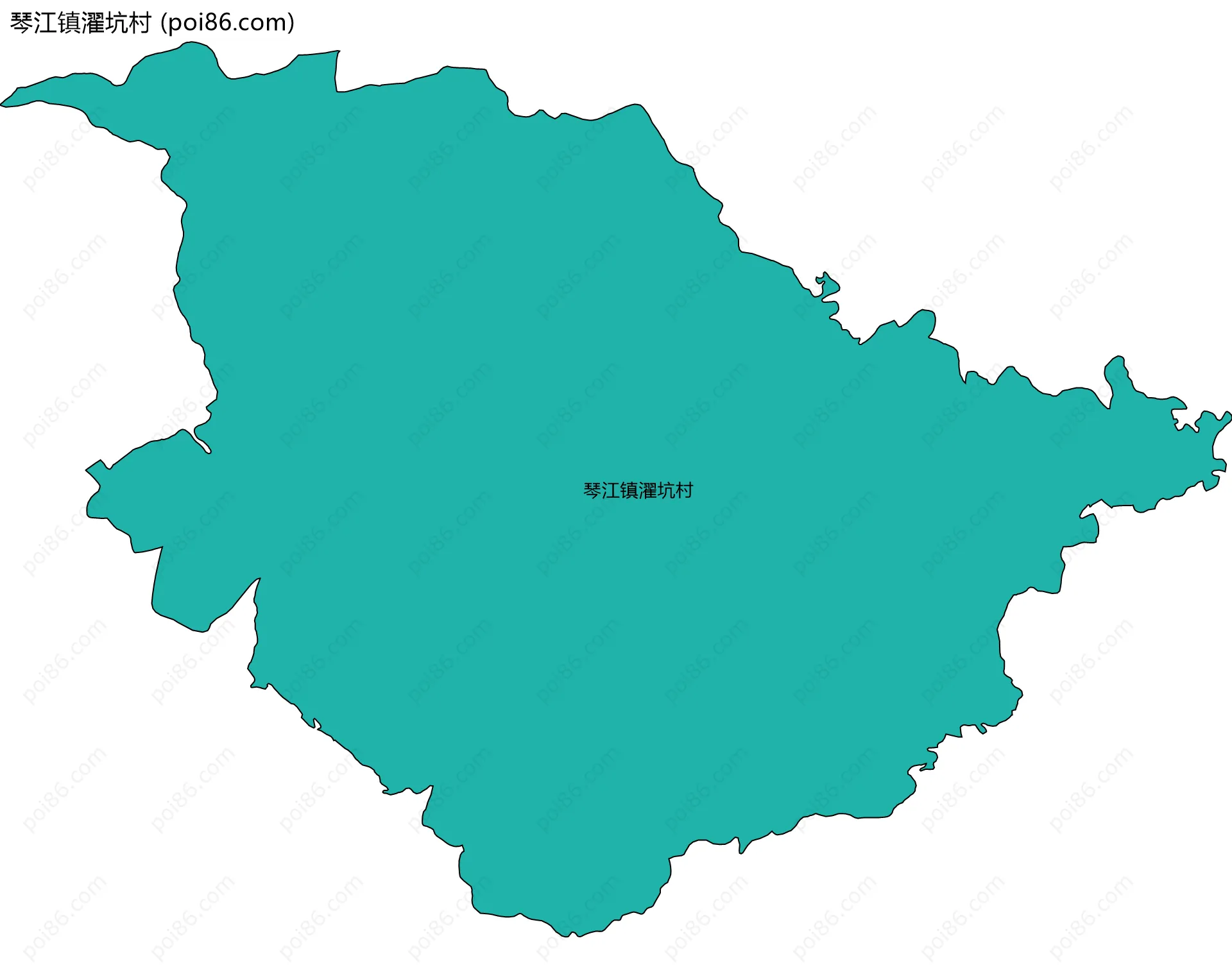 琴江镇濯坑村边界地图