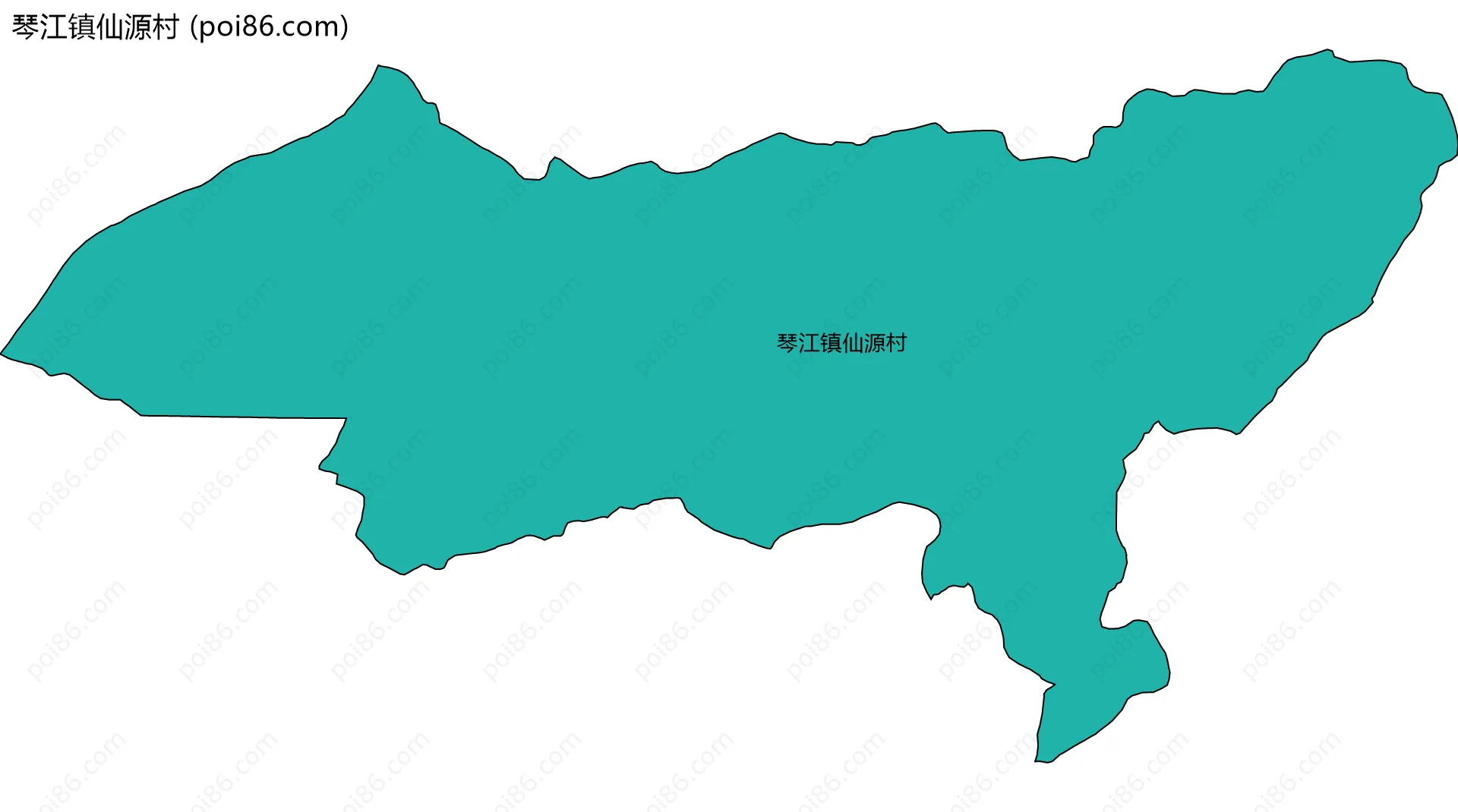 琴江镇仙源村边界地图