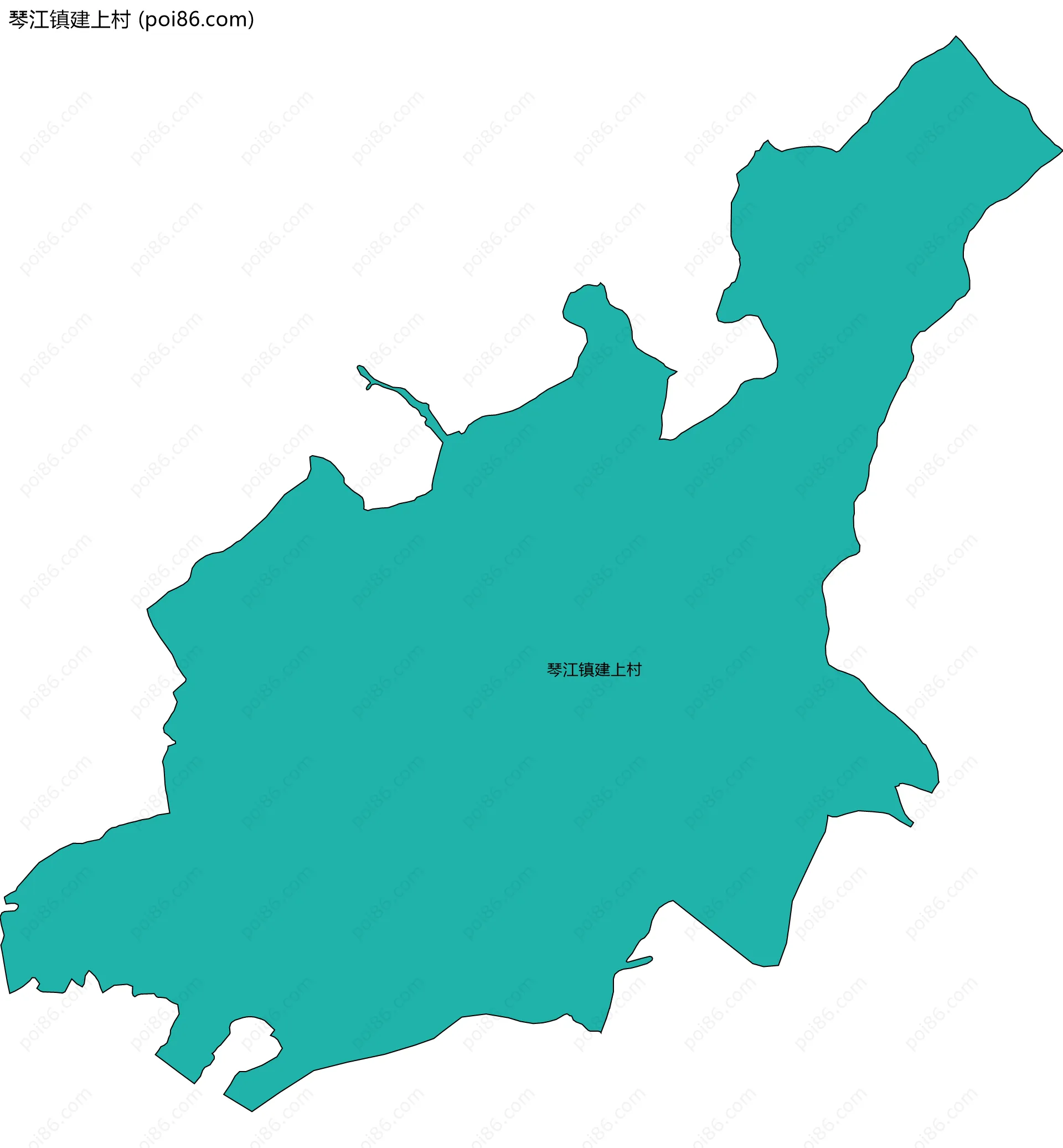 琴江镇建上村边界地图