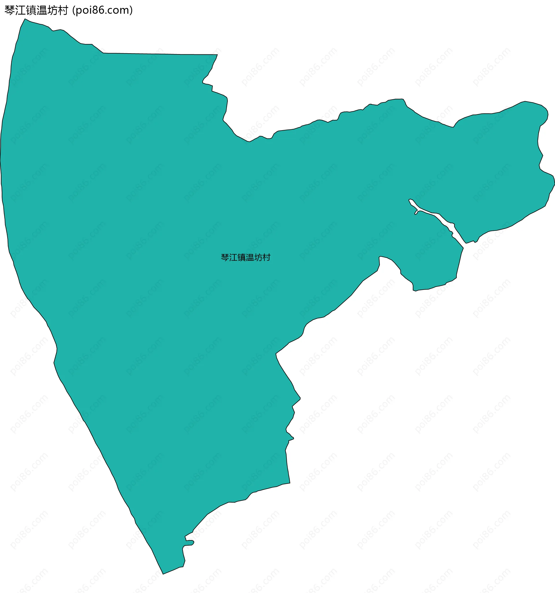 琴江镇温坊村边界地图