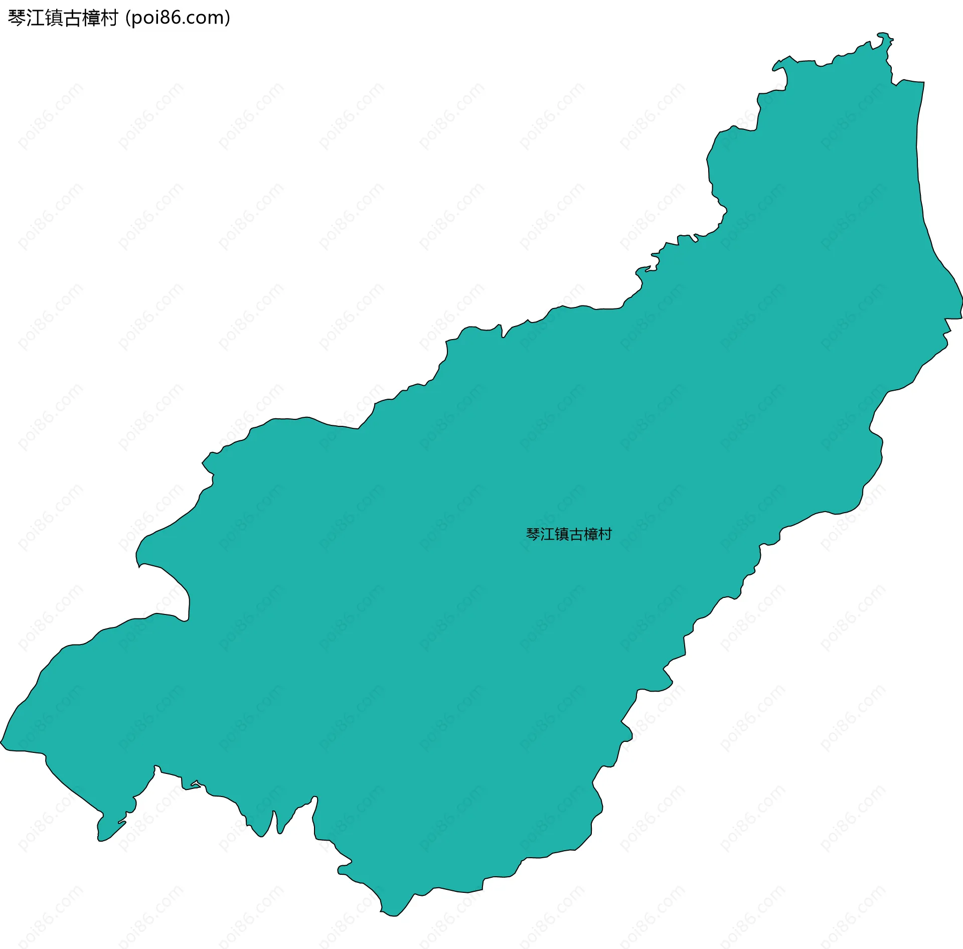 琴江镇古樟村边界地图