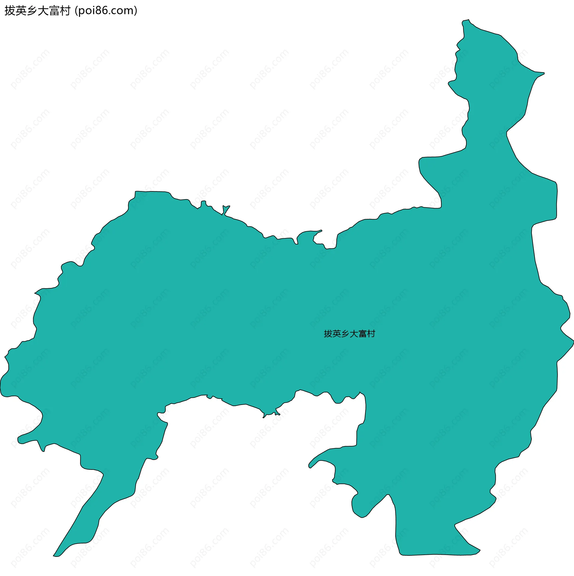 拔英乡大富村边界地图